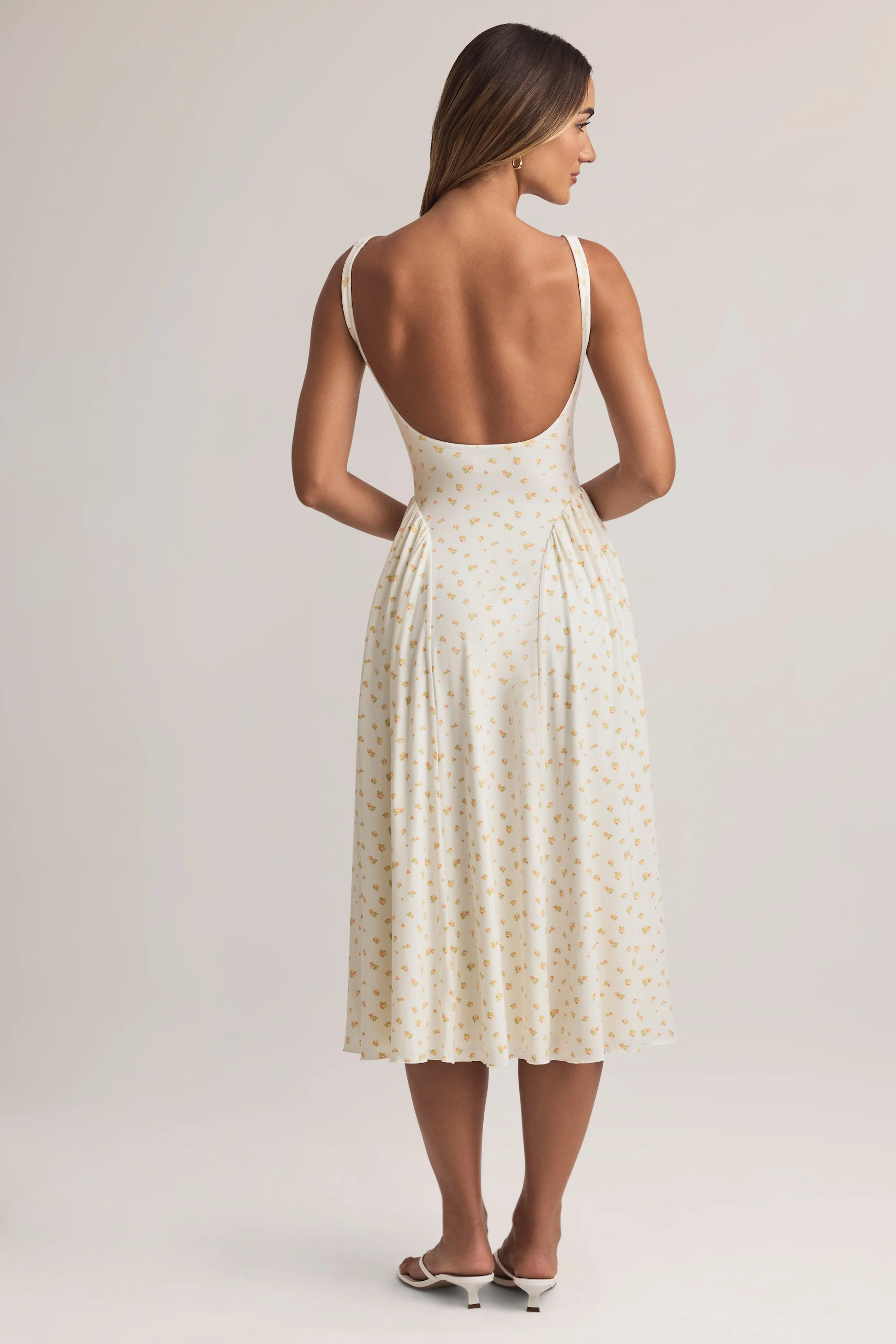 Modal A-Line Midaxi Dress in Floral Print - Image 3