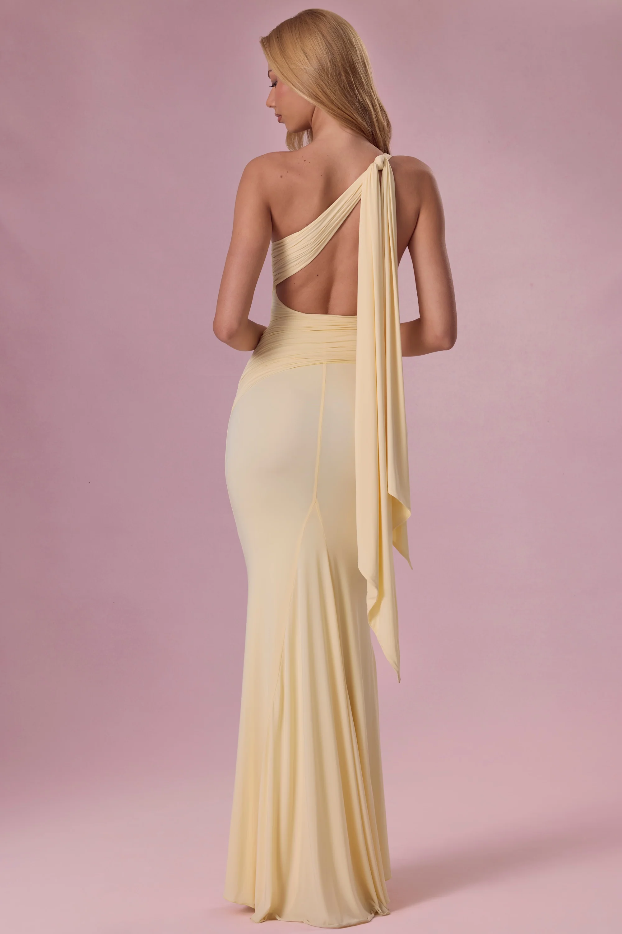 Jersey Bridesmaid Dress in Butter Yellow - Image 5
