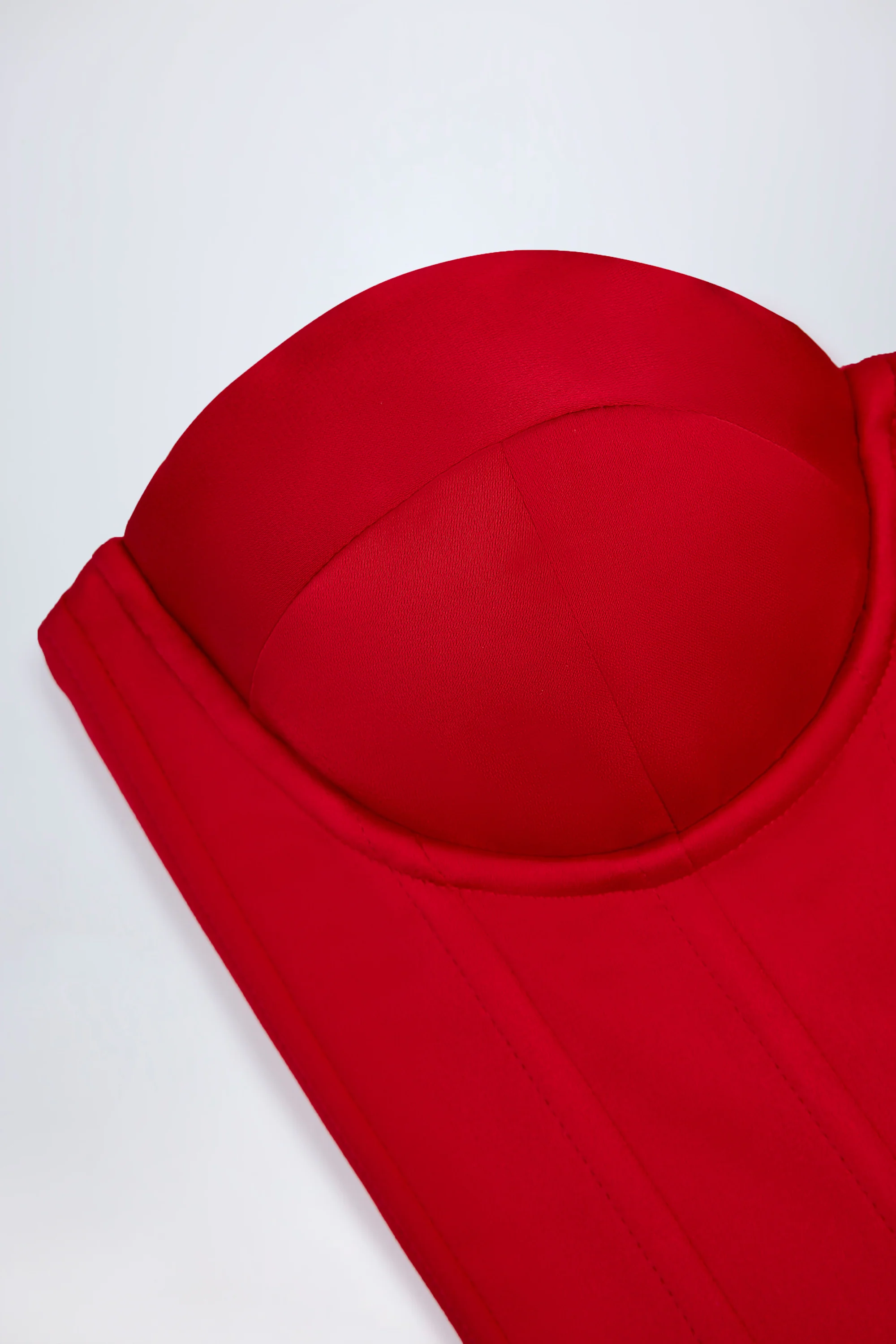 Lace-Up Corset Top in Fire Red - Image 8