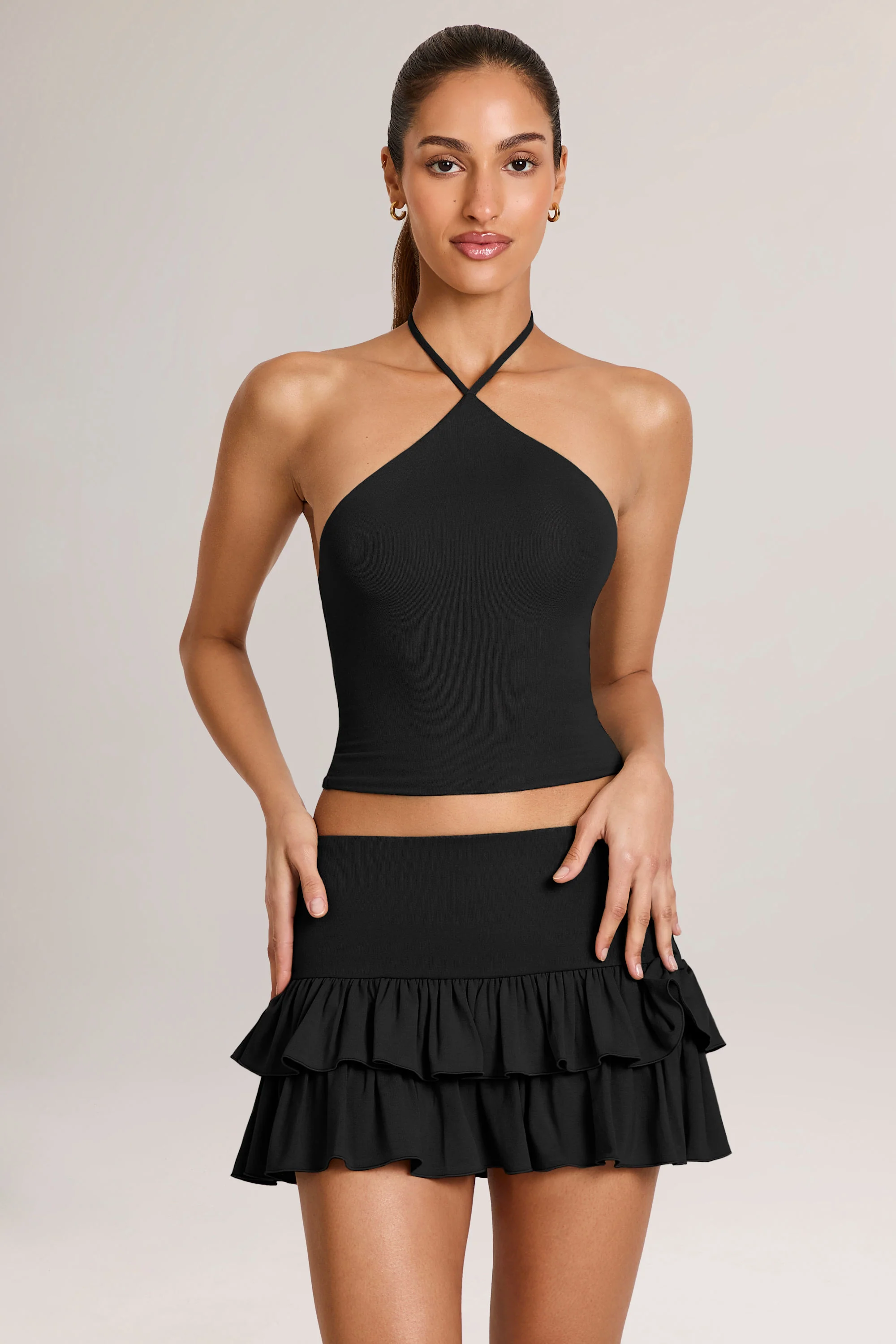 Modal Halterneck Top in Black - Image 5