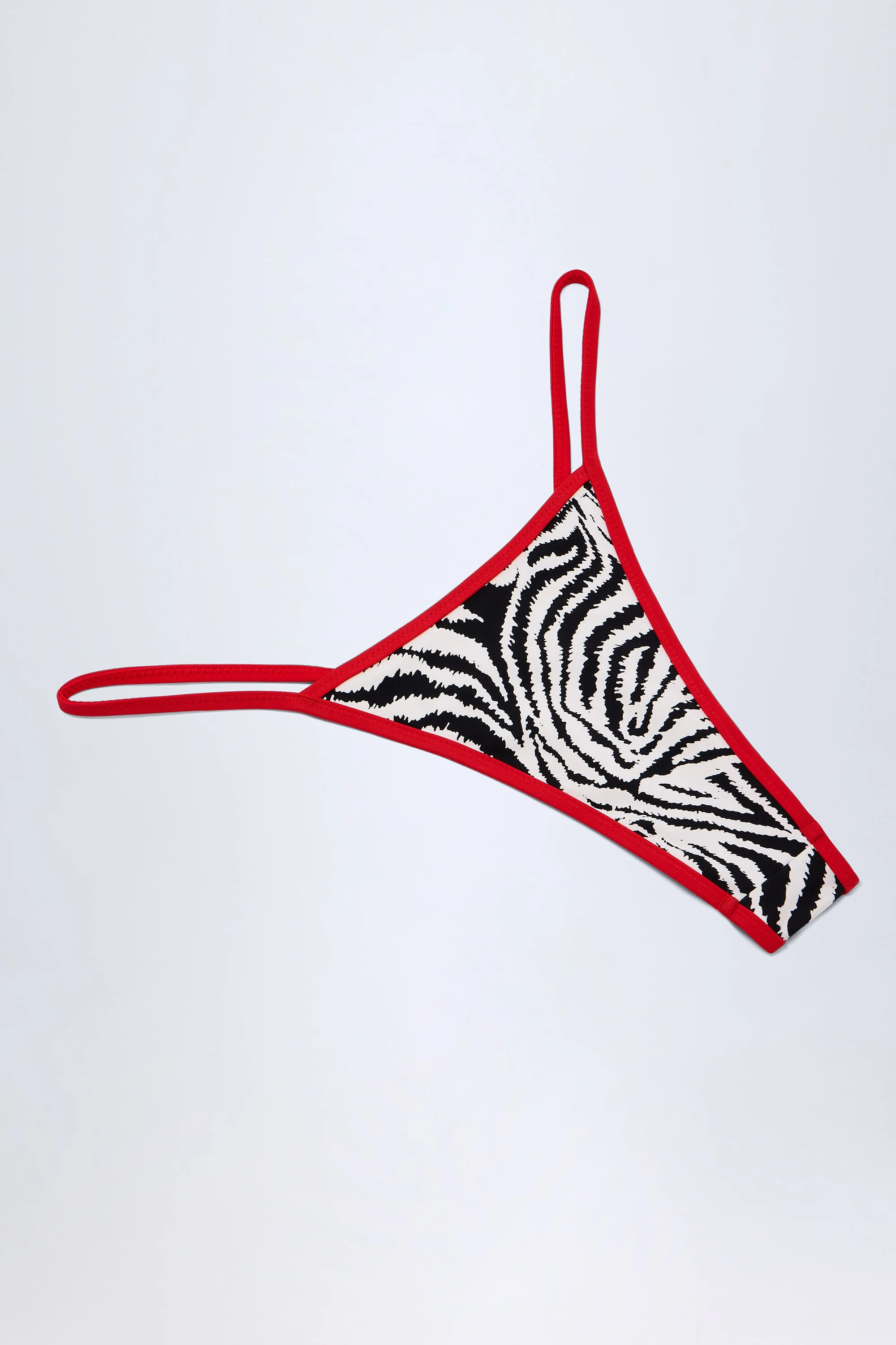 Thong Bikini Bottoms in Zebra Print - Image 14