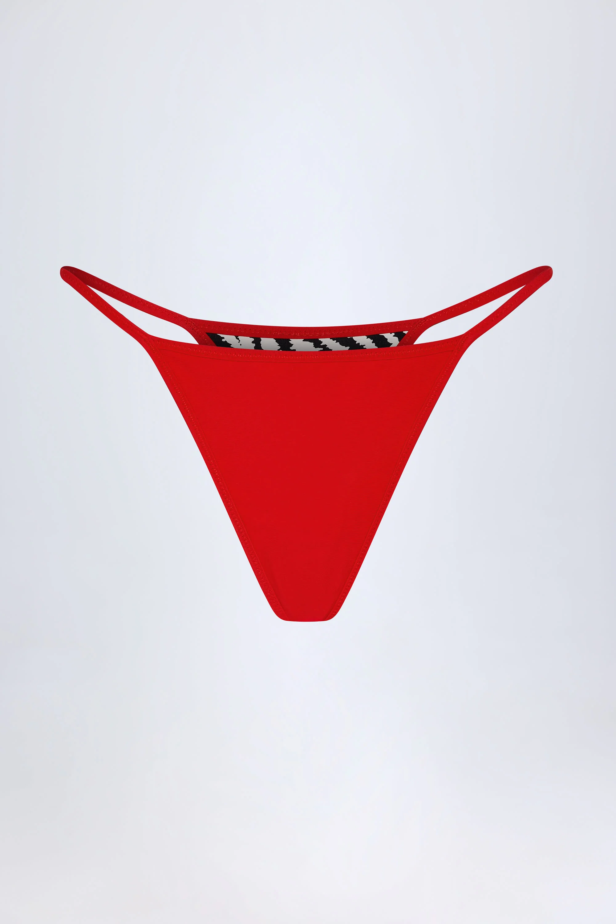 Thong Bikini Bottoms in Zebra Print - Image 8