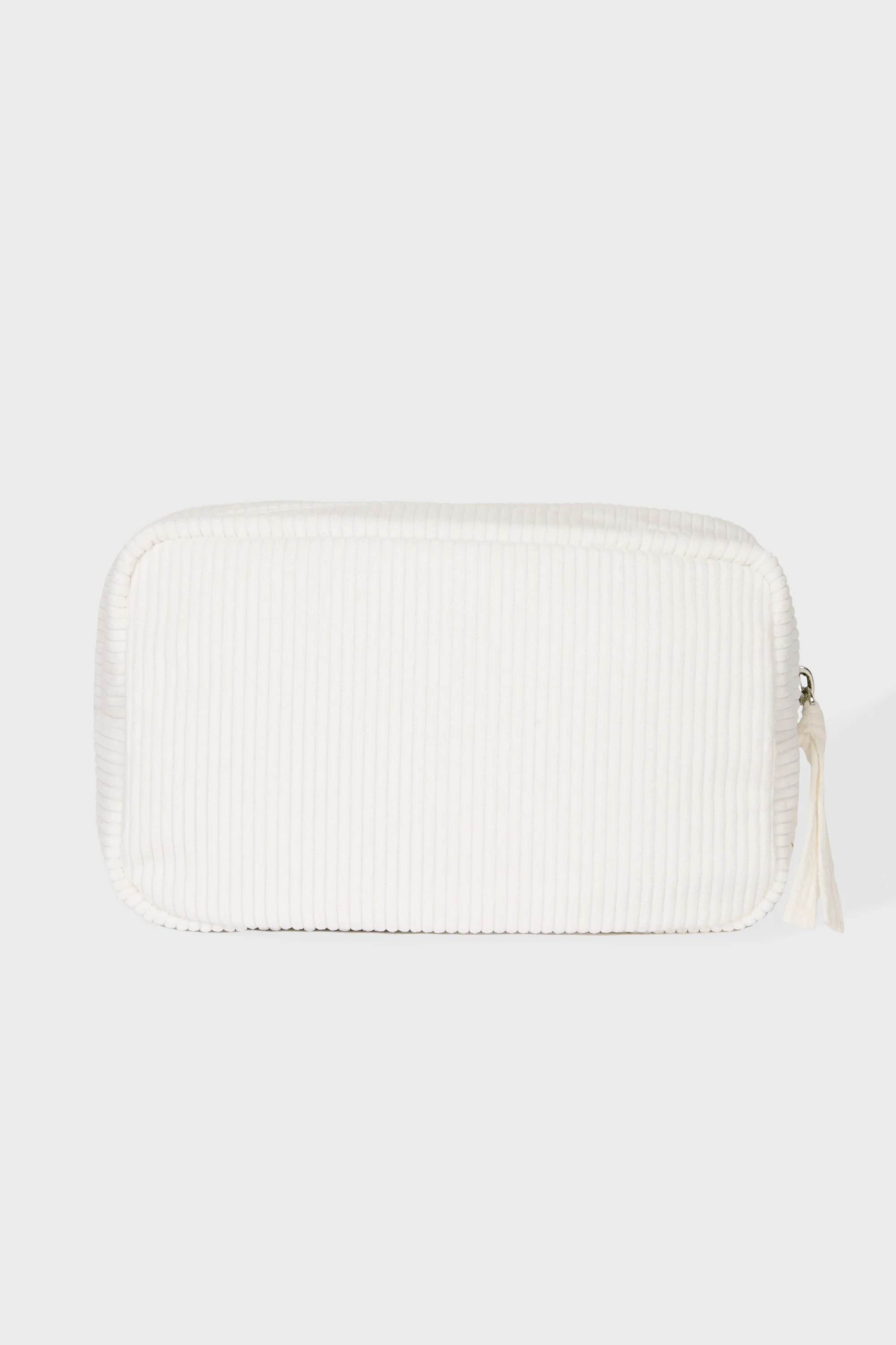 Corduroy Bow Makeup Bag in Milk - Image 2