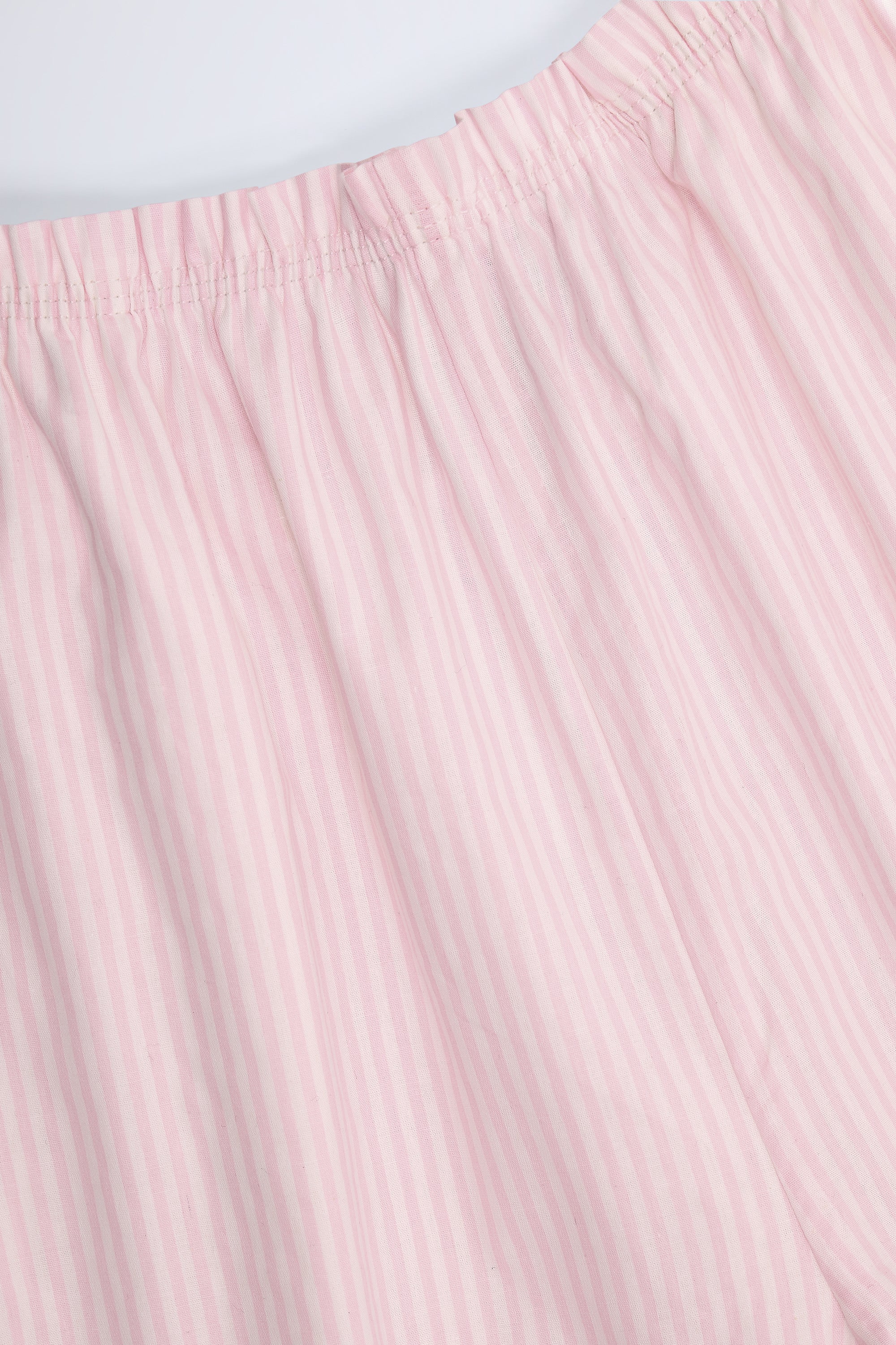 Wide-Leg Cotton-Poplin Trousers in Pink White Stripe - Image 6