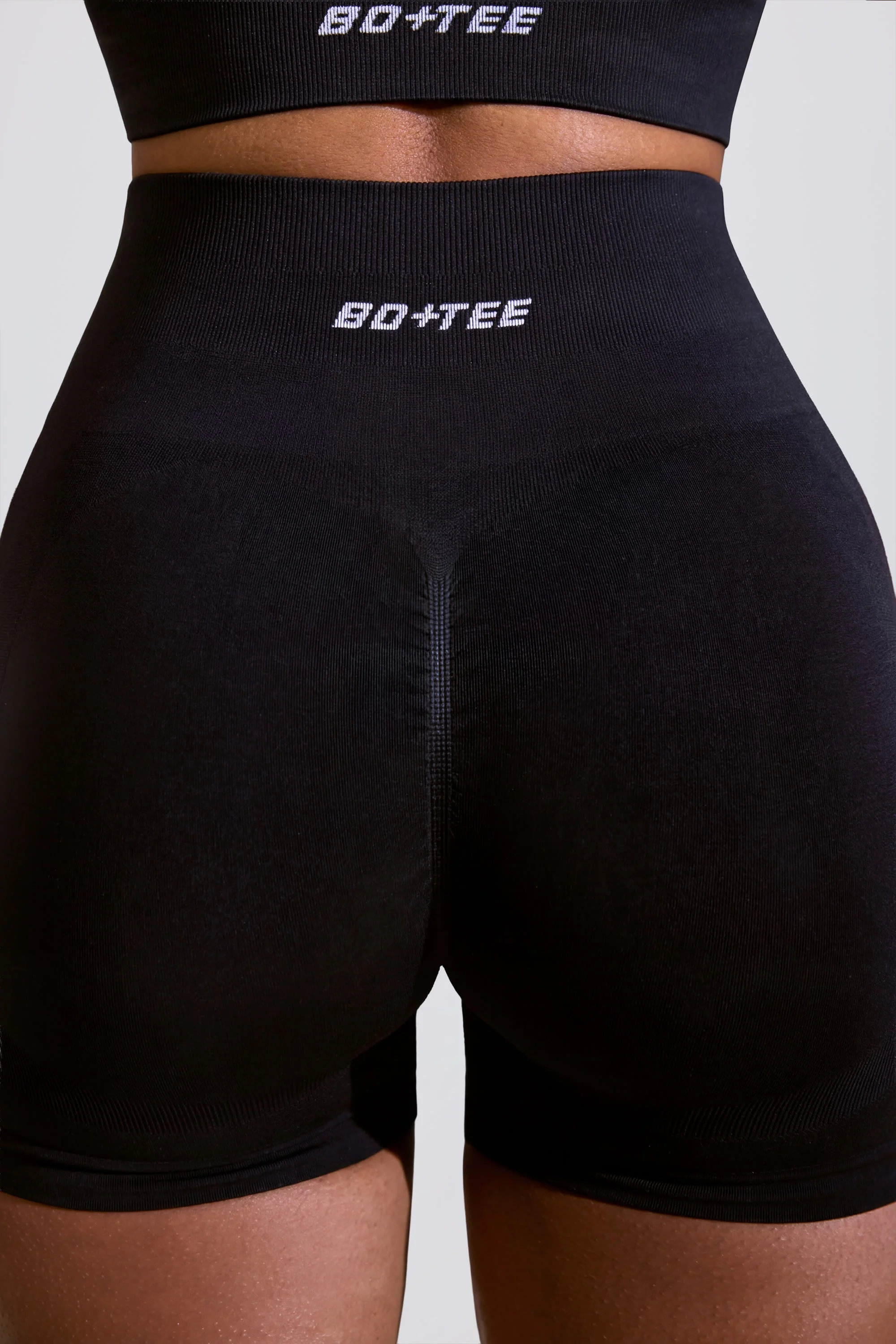 High Waist Define Luxe Mini Shorts in Black - Image 4