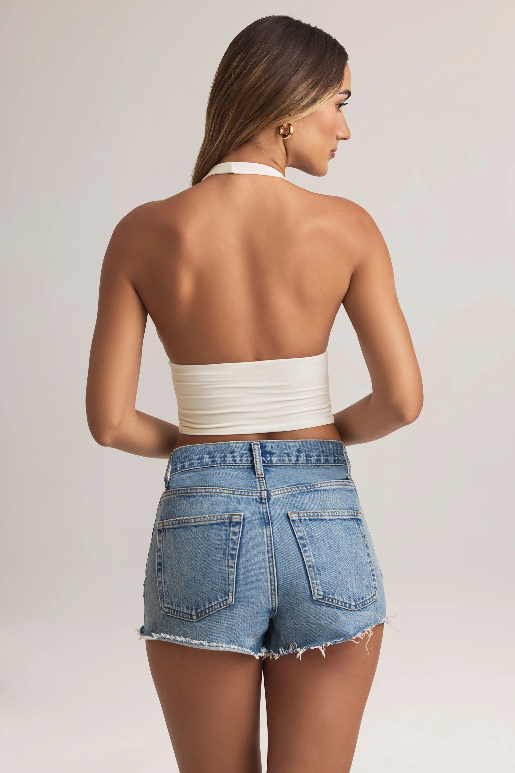 Modal Halterneck Top in White - Image 6