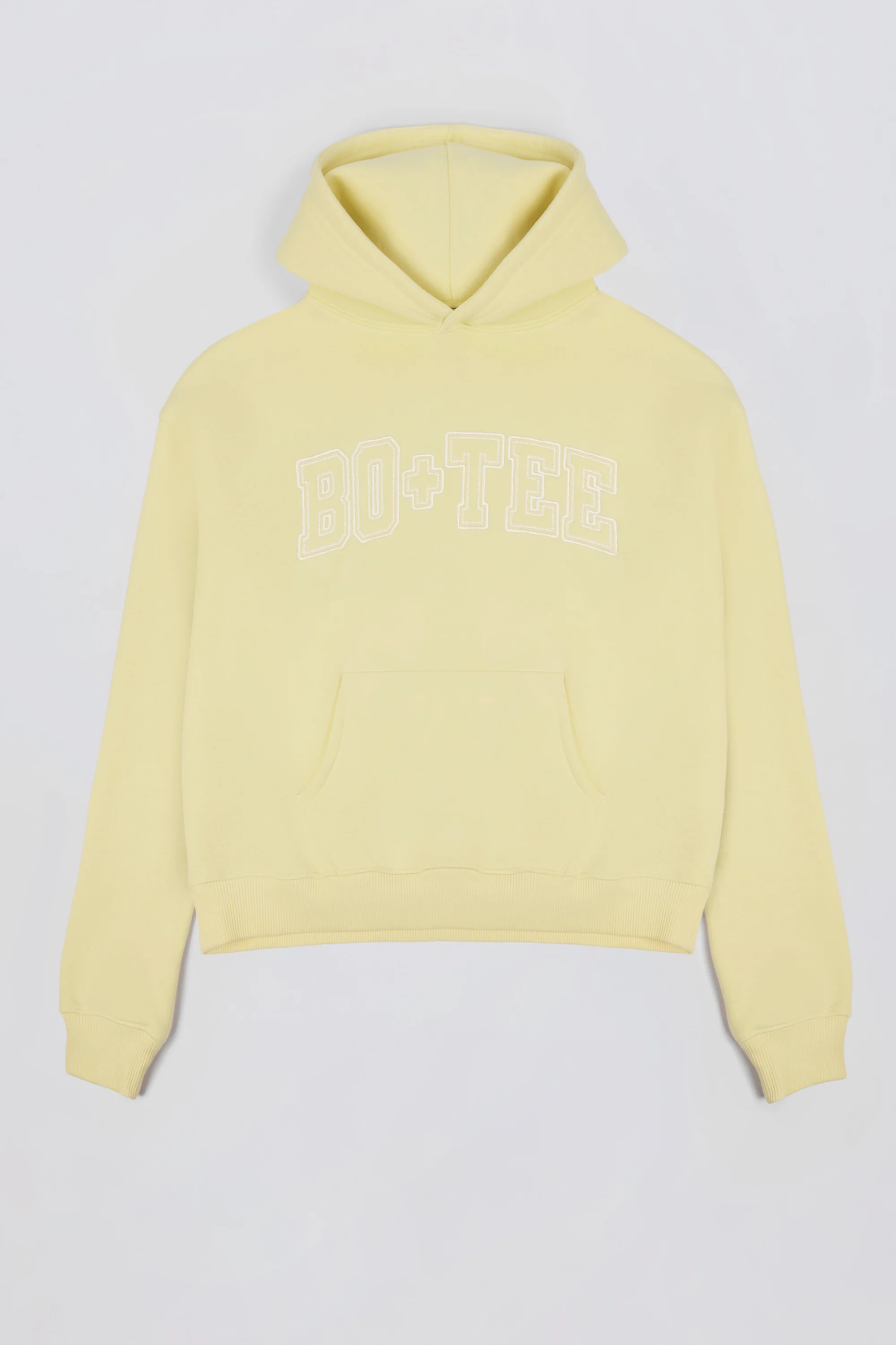 Embroidered Oversized Hoodie in Soft Yellow - Image 4