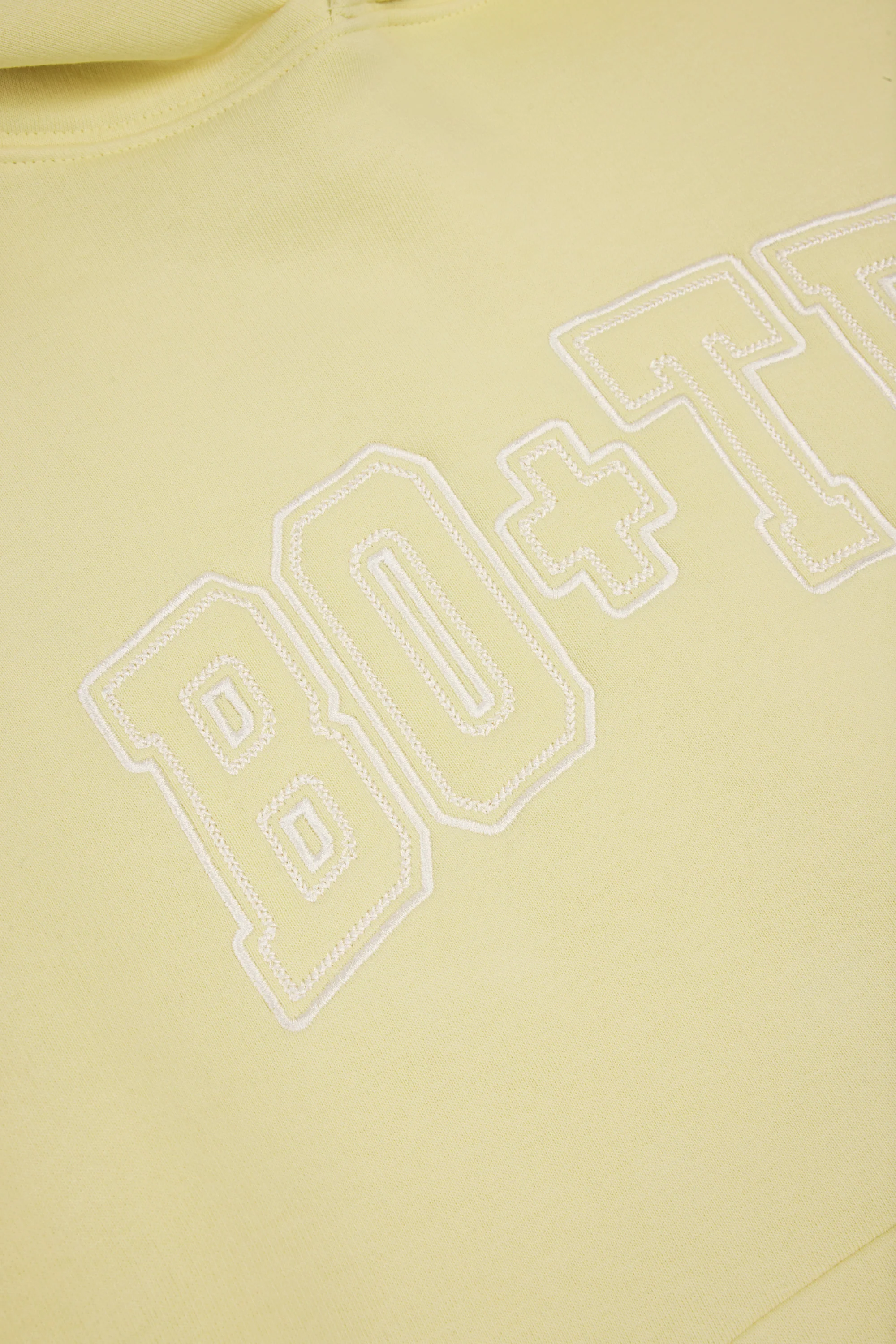 Embroidered Oversized Hoodie in Soft Yellow - Image 6
