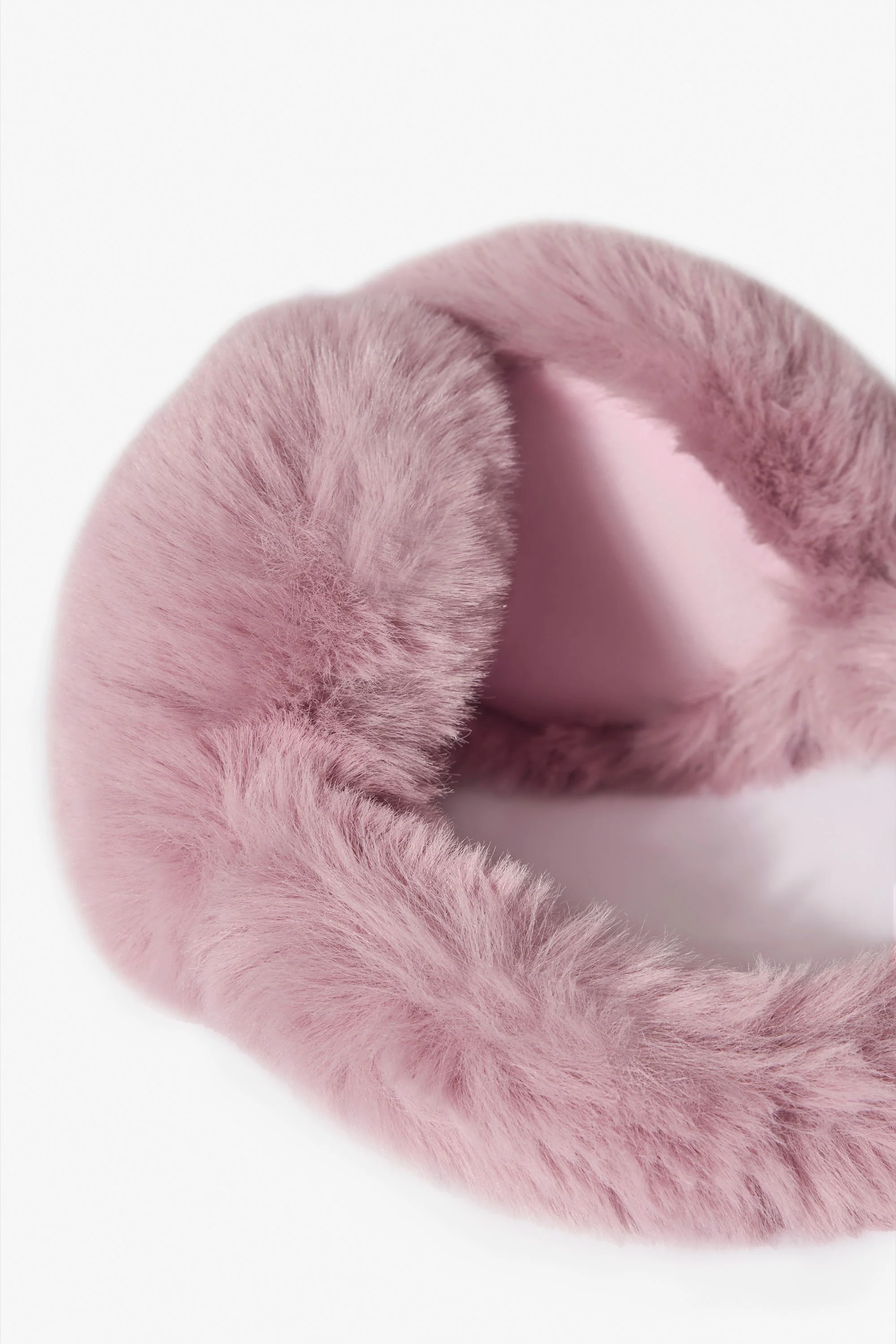 Faux-Fur Earmuffs in Powder Pink - Image 3
