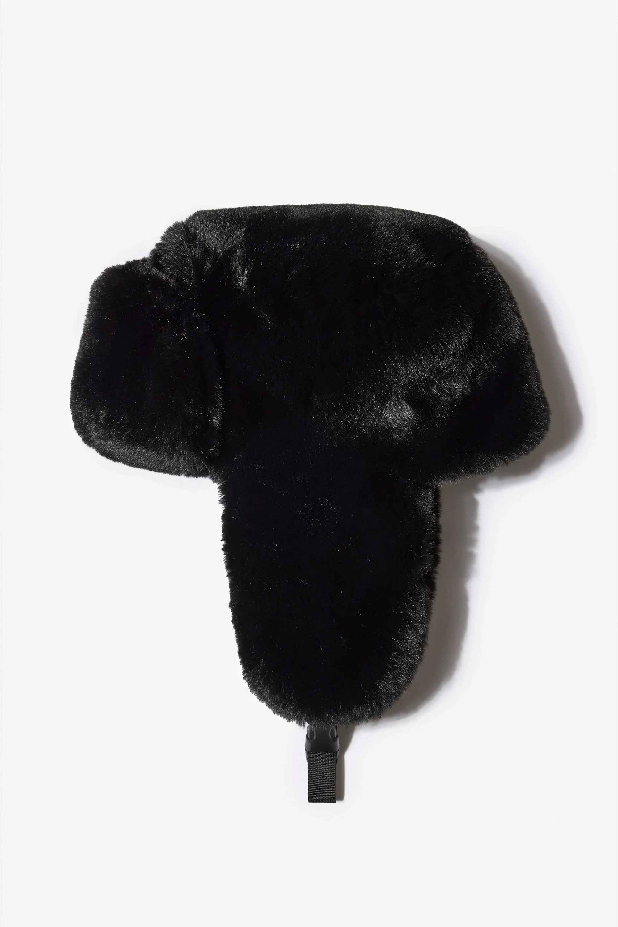 Faux-Fur Trapper Hat in Black - Image 3