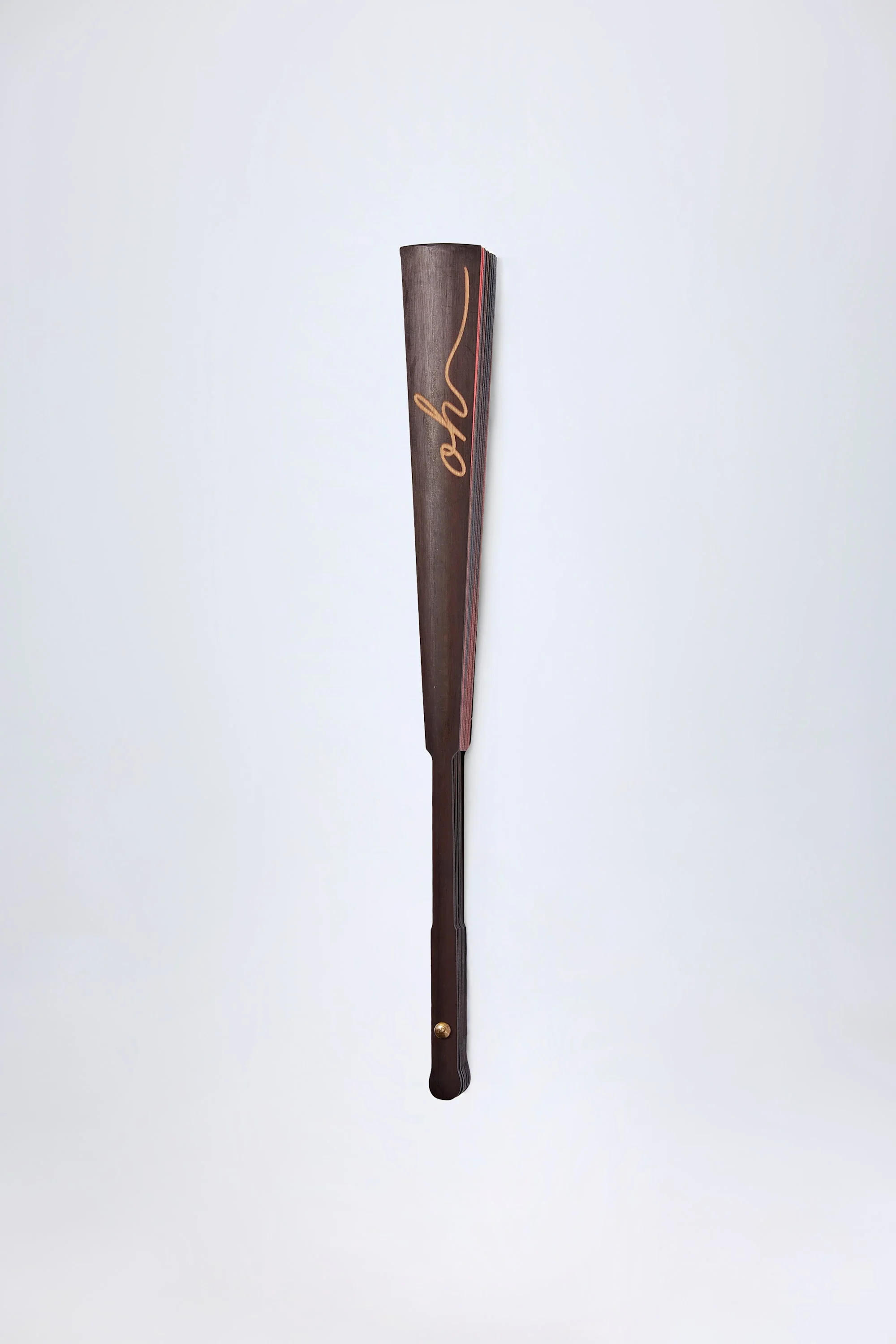 Folding Hand Fan in Red Blurred Print - Image 4