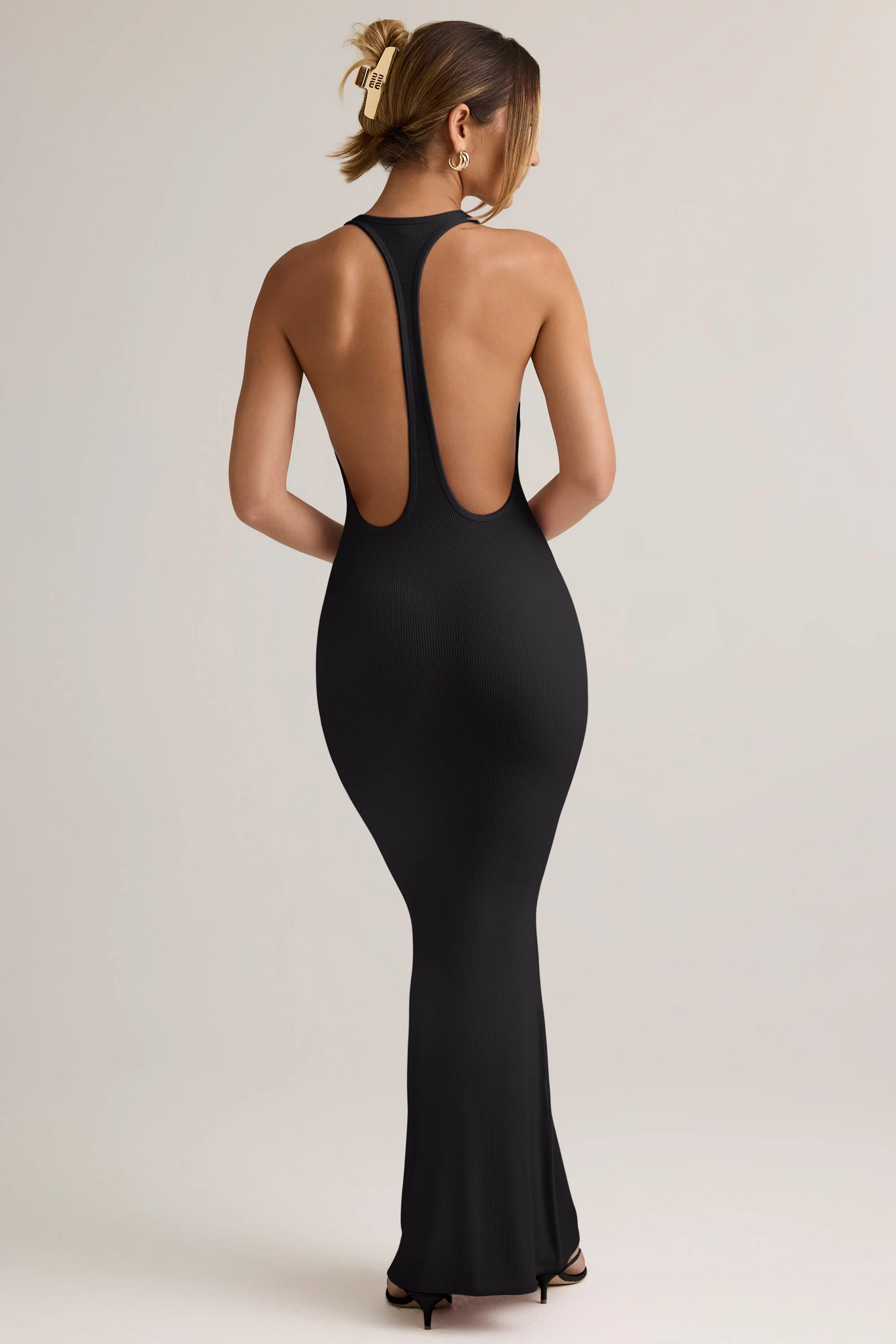 Modal Racerback Maxi Dress in Black - Image 5
