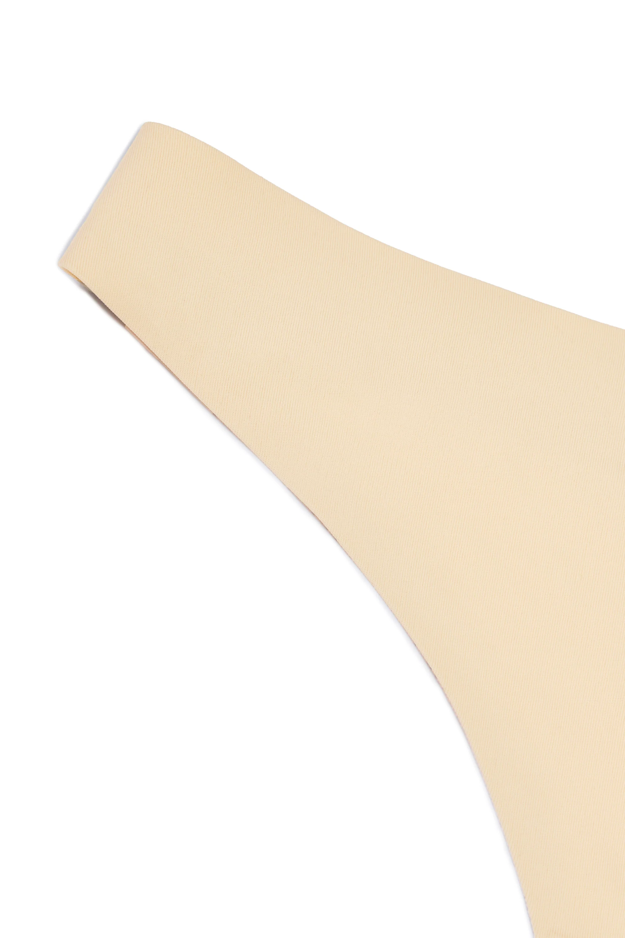 Seamless Knit Thong in Warm Peach - Image 3