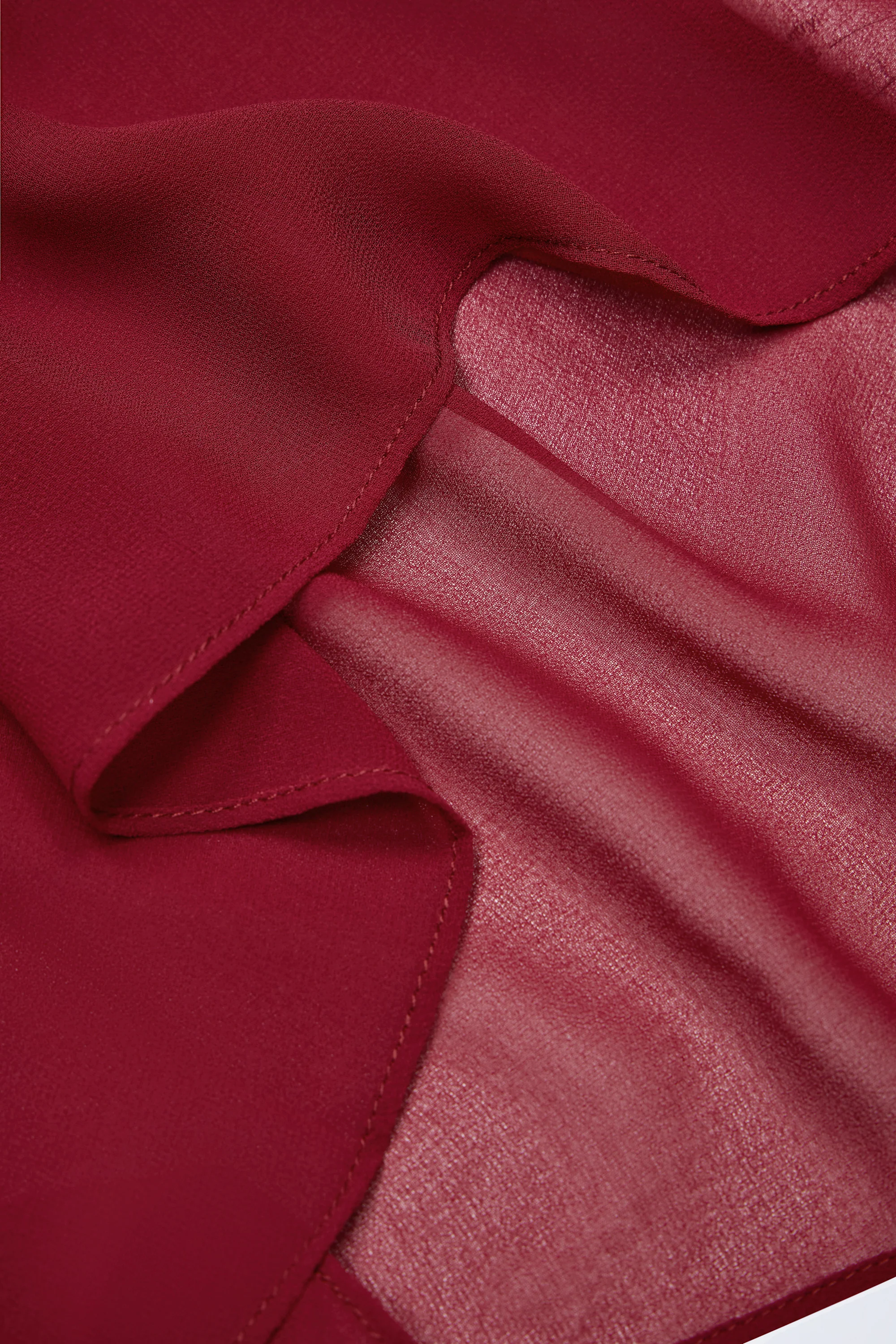 Cowl-Neck Backless Mini Dress in Dark Cherry - Image 5