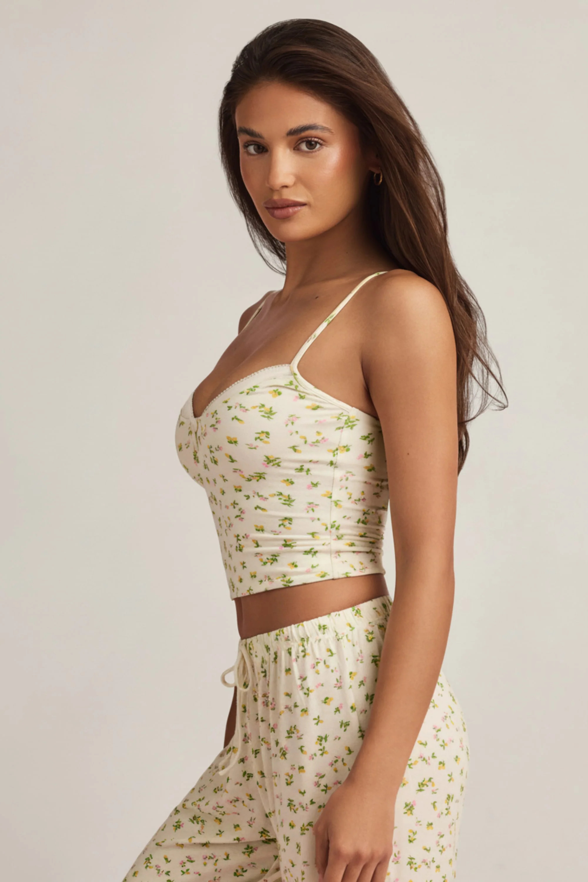 Modal Camisole Pyjama Top in Lemon Print - Image 5
