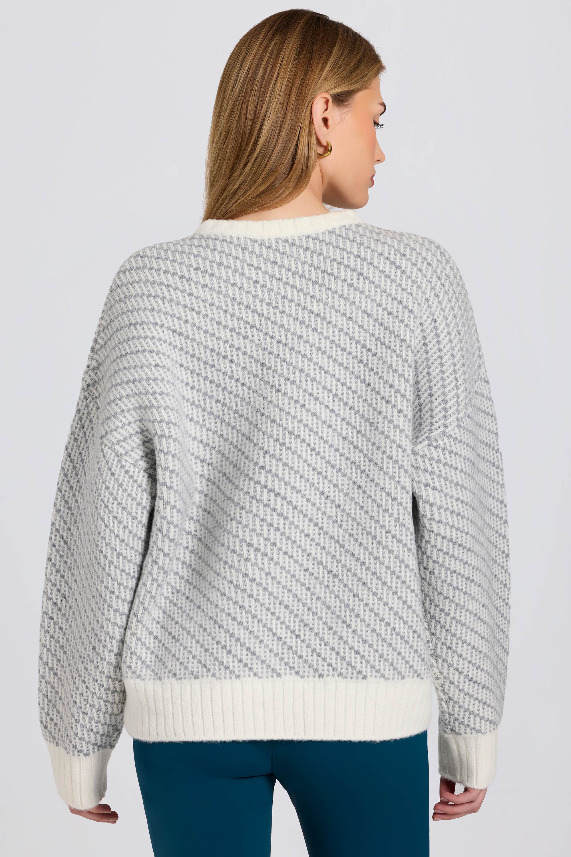 Knit Logo Oversized Jumper in Ice - Image 4