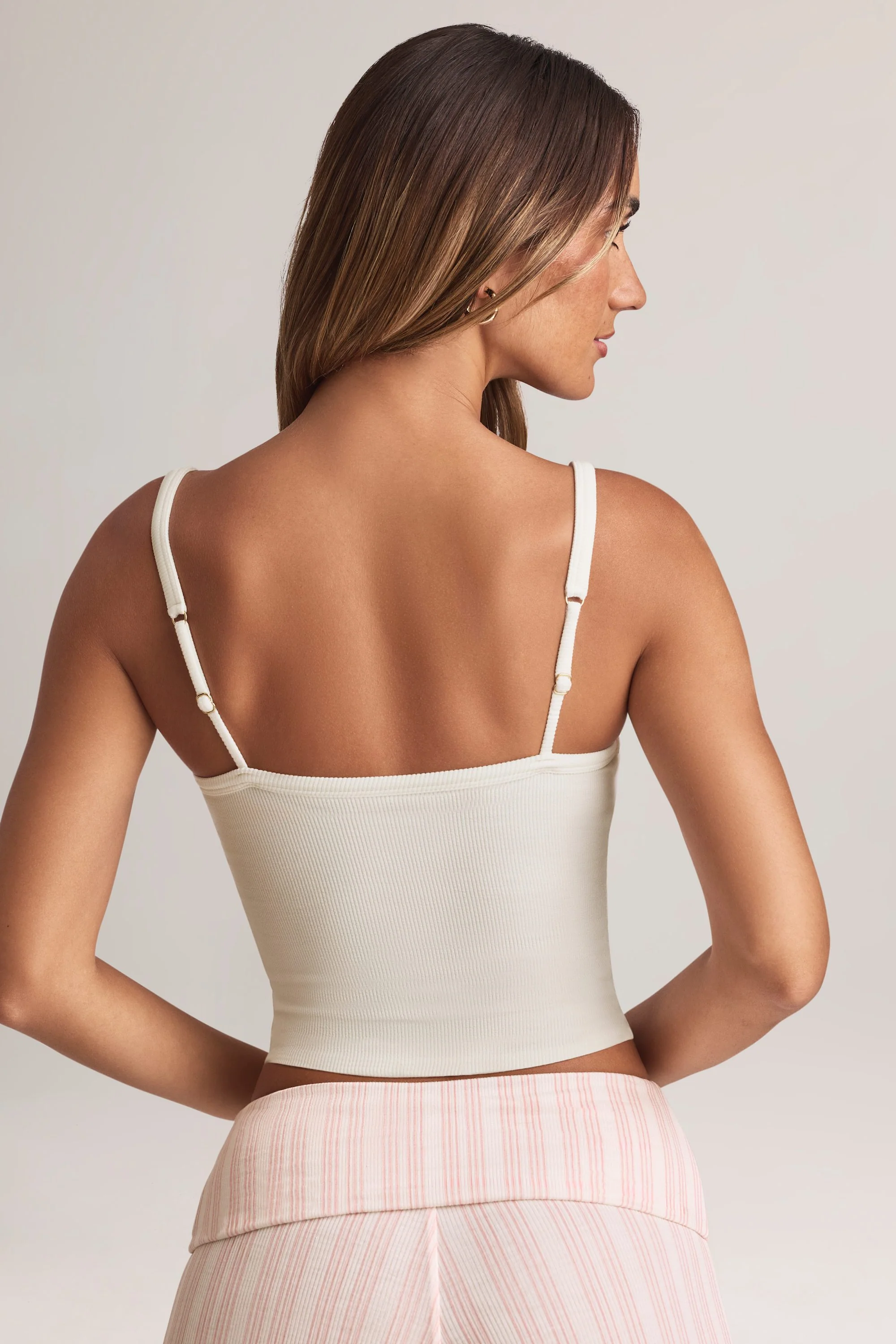 Modal Square-Neck Camisole Top in White - Image 2
