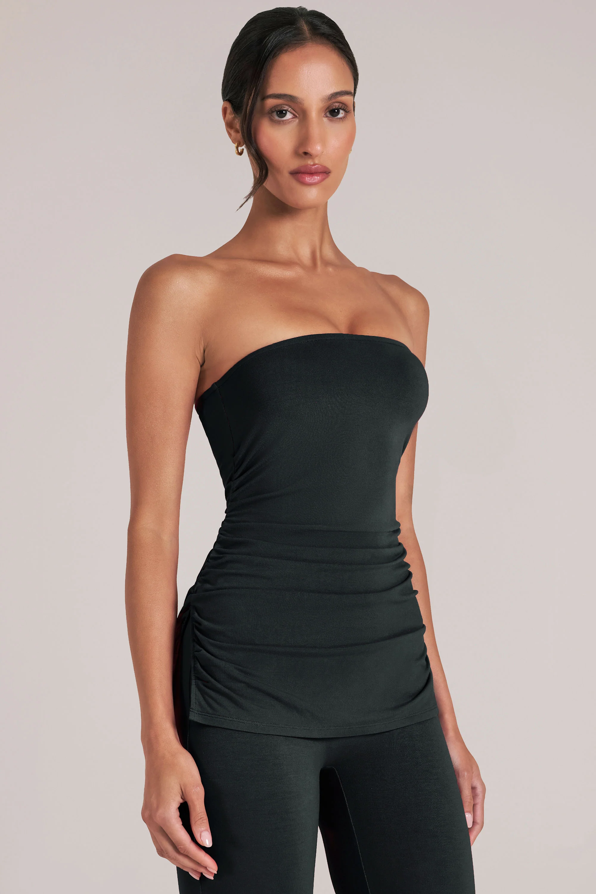 Bandeau Longline Top in Black - Image 6