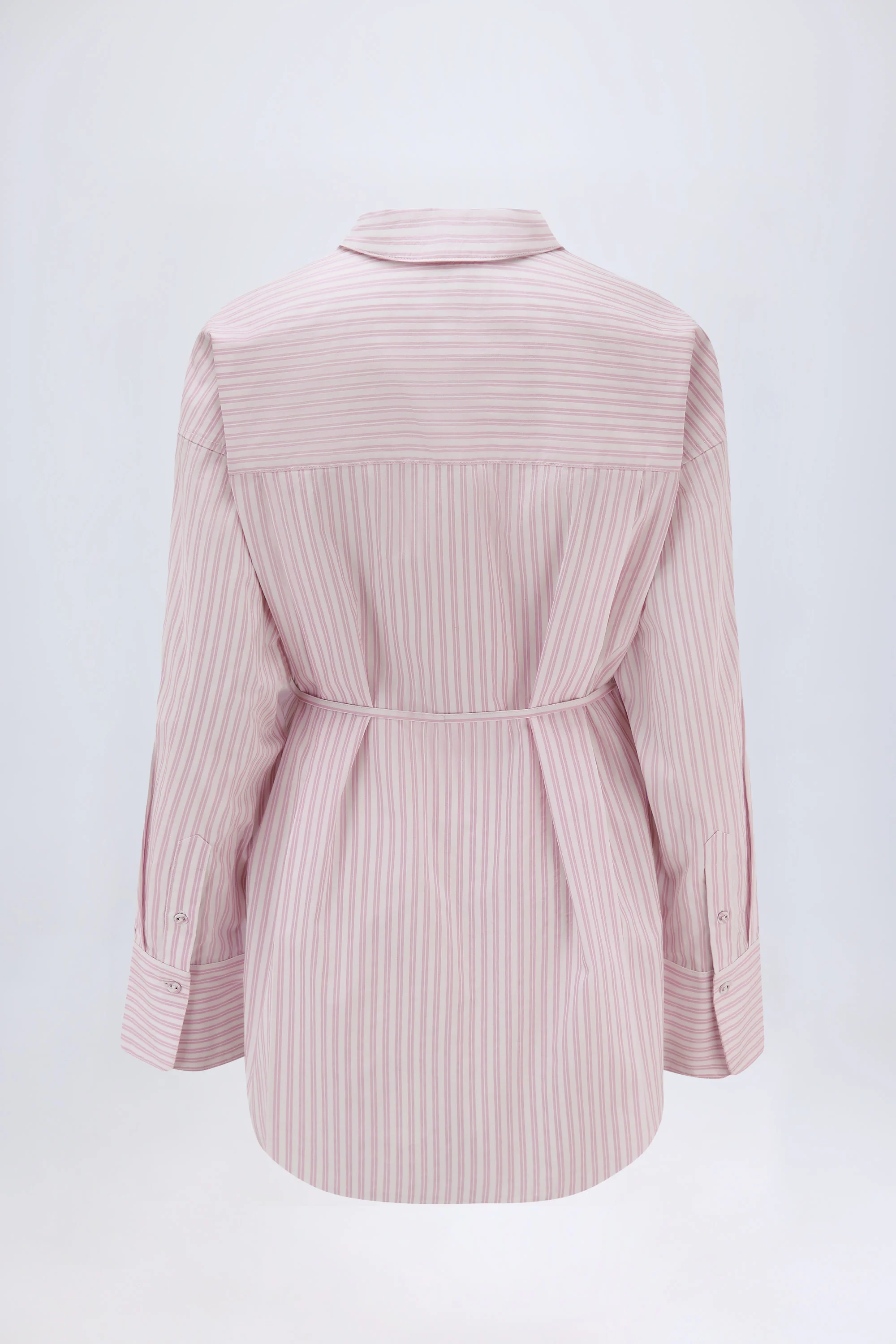 Oversized Shirt in Pink Stripe - Image 3