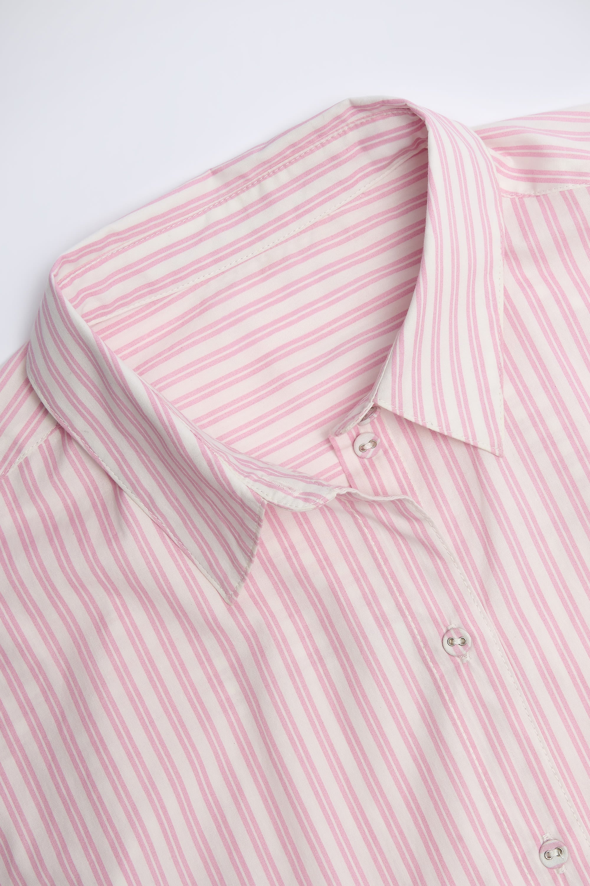 Oversized Shirt in Pink Stripe - Image 4