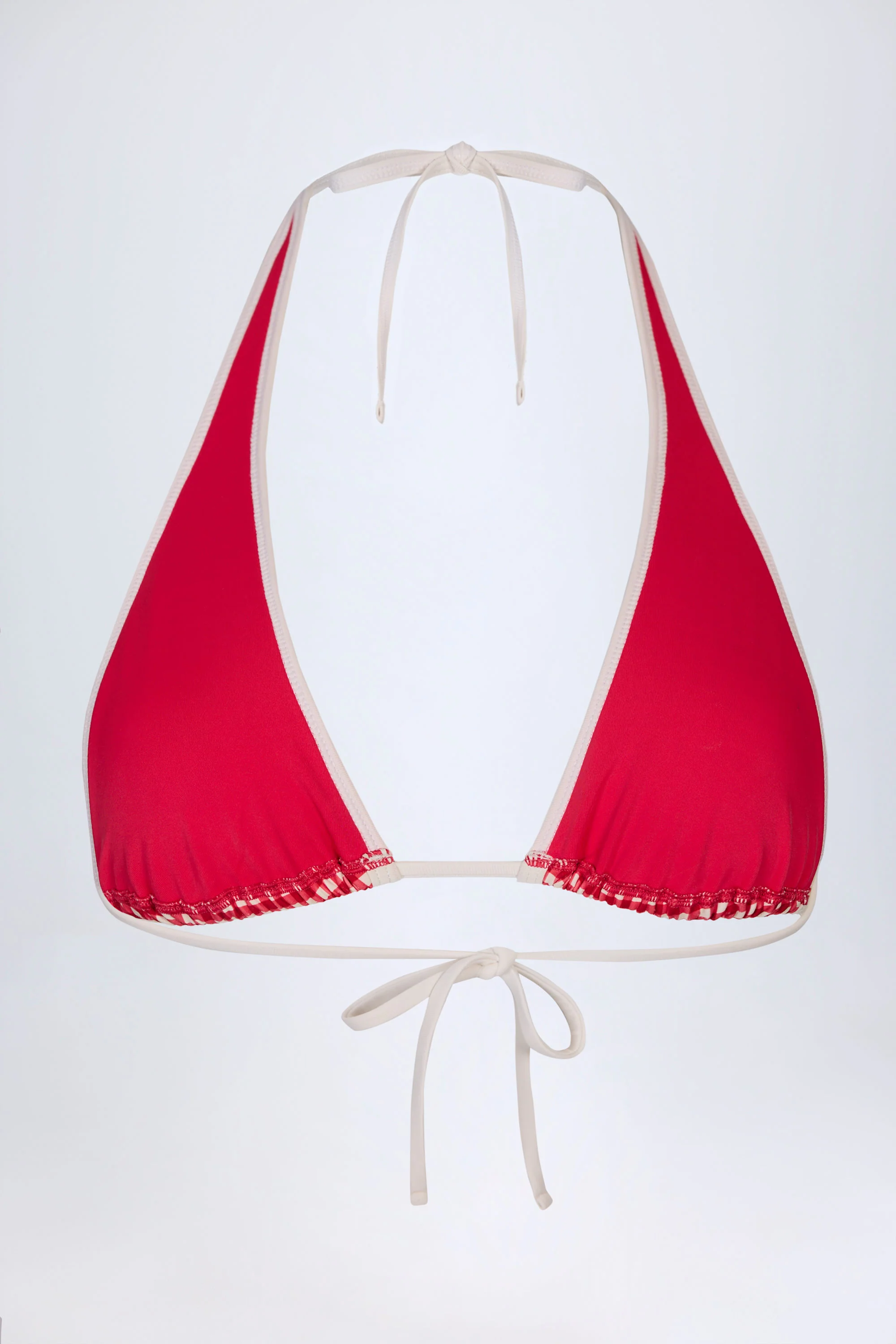 Halterneck Bikini Top in Red Gingham - Image 4