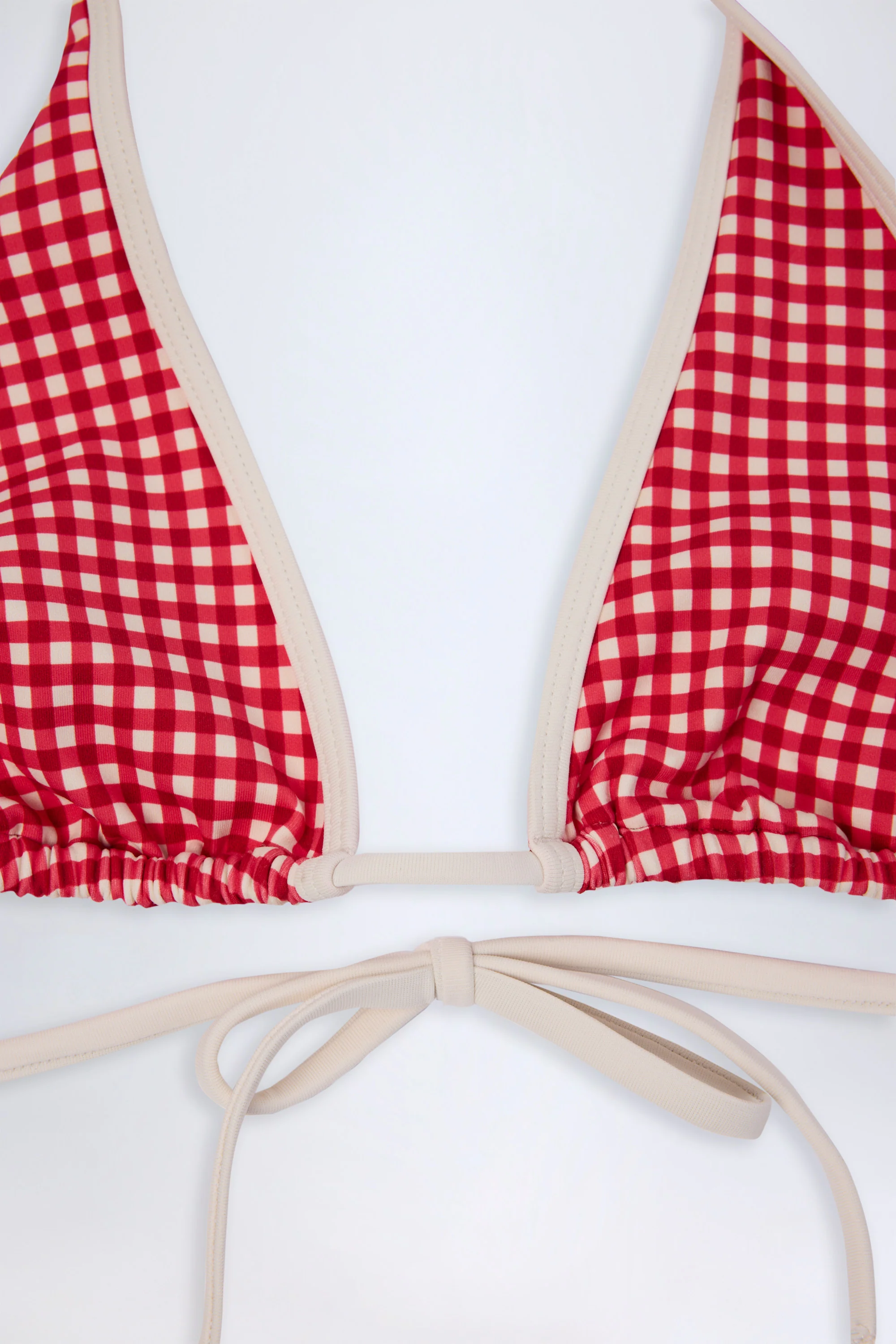 Halterneck Bikini Top in Red Gingham - Image 5