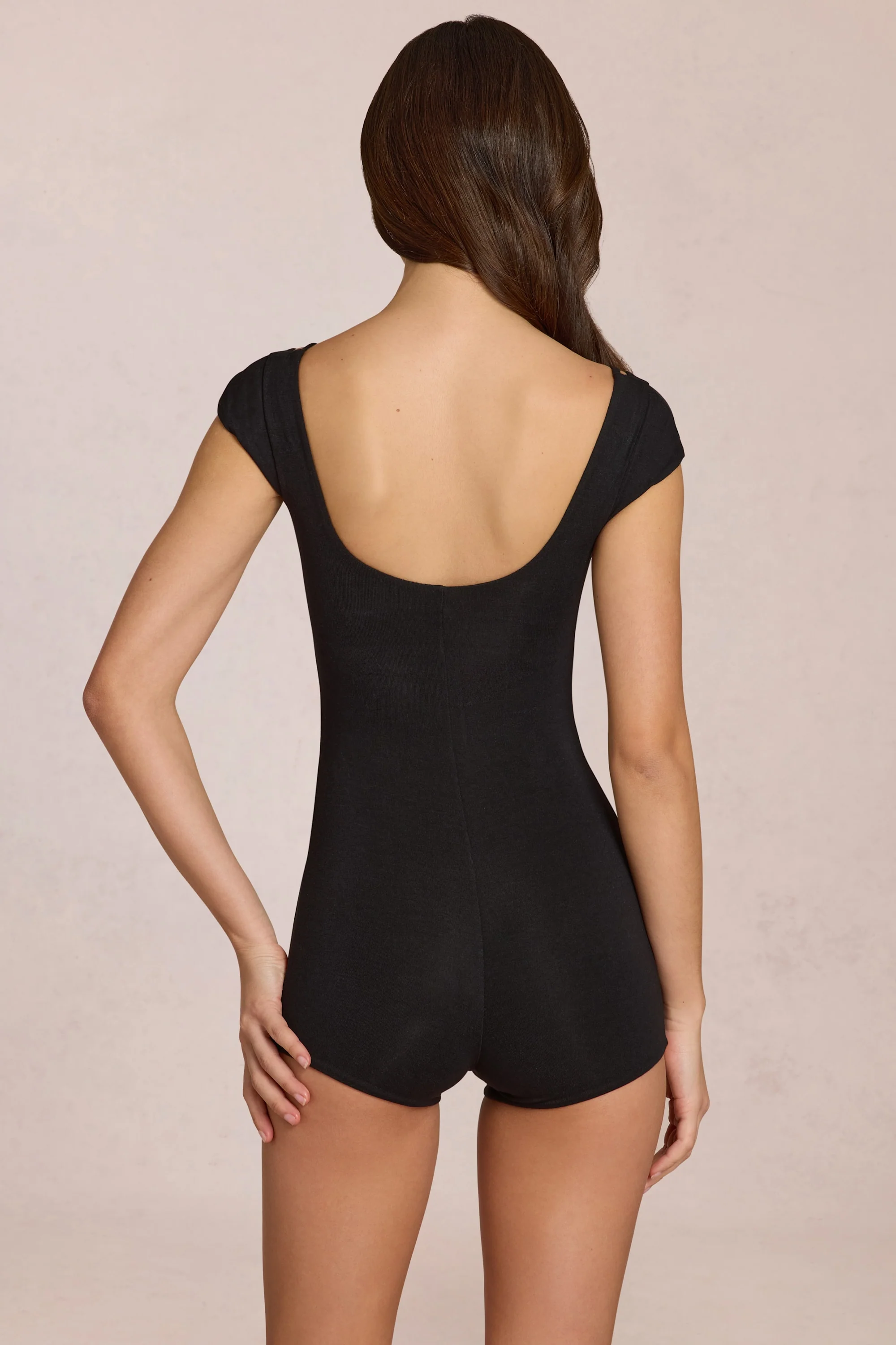 Modal Playsuit  in Black - Image 7
