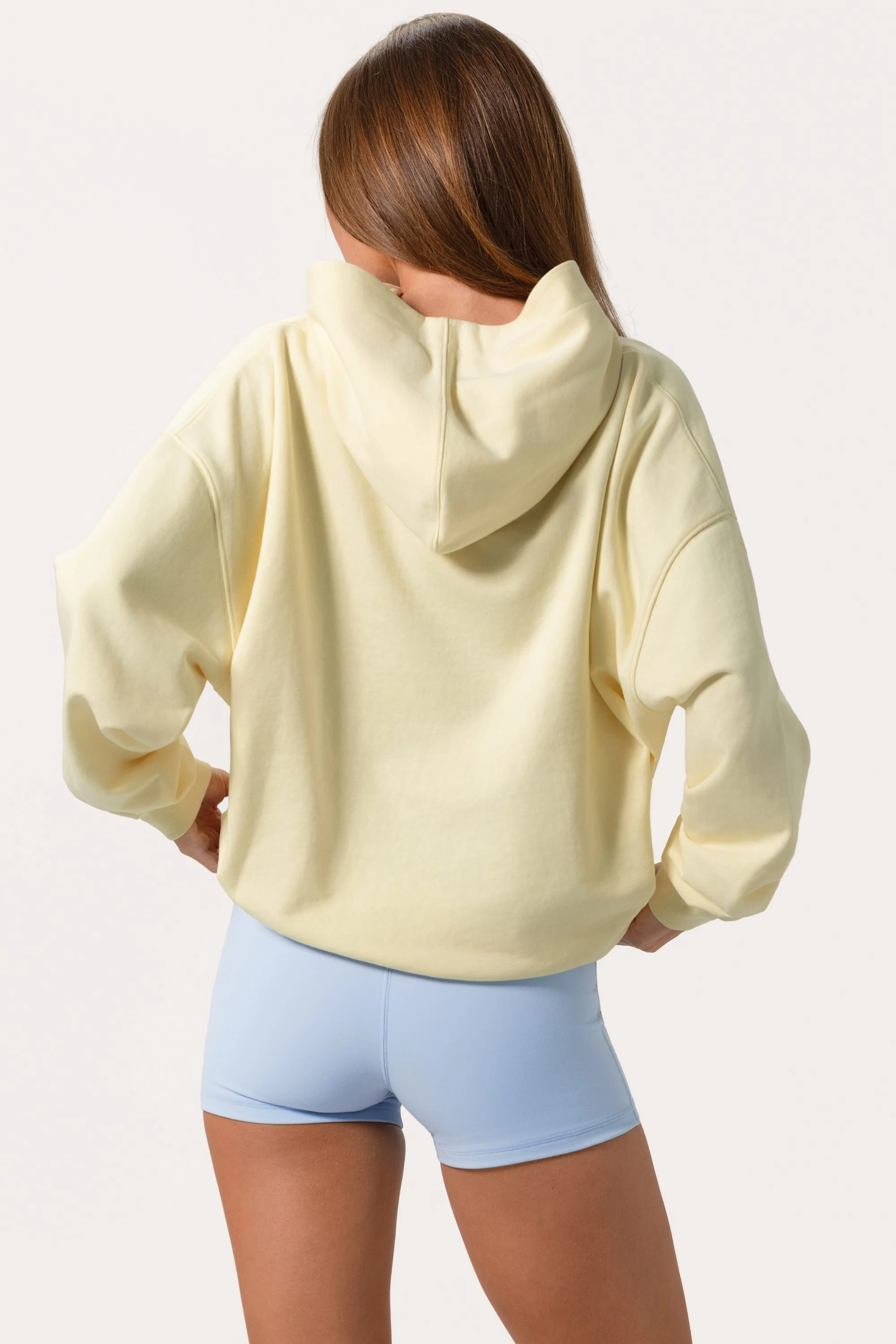 Oversized Applique Hoodie in Lemon - Image 2