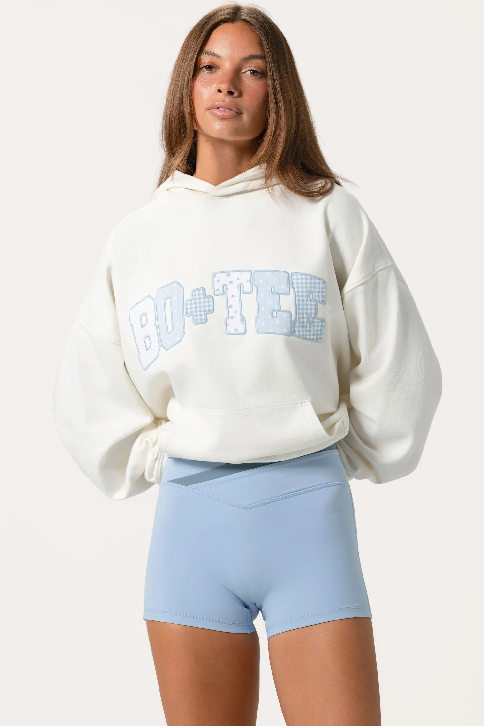 Oversized Applique Hoodie in Milk - Image 4