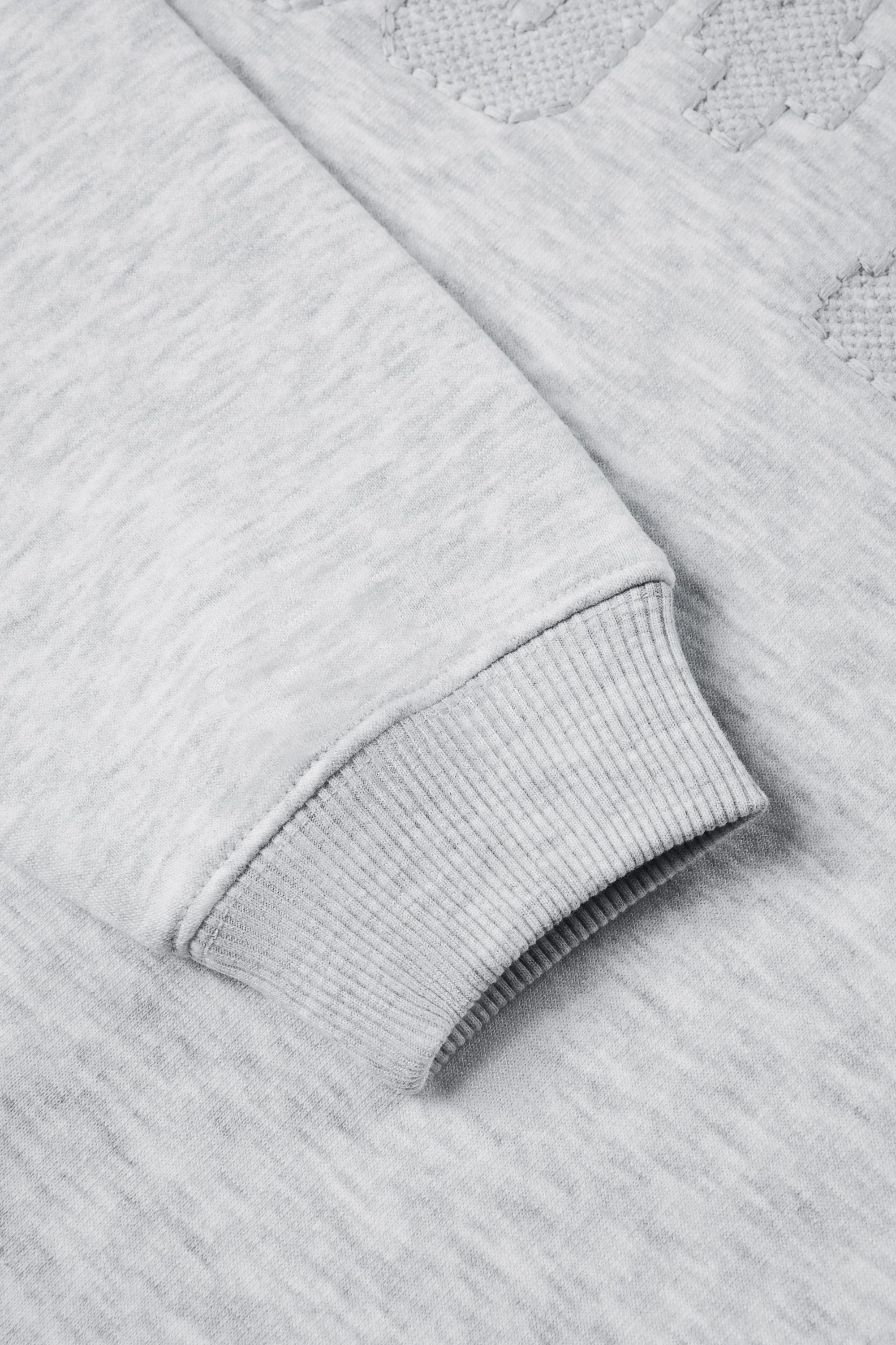 Oversized Crew-Neck Jumper in Grey Marl - Image 6