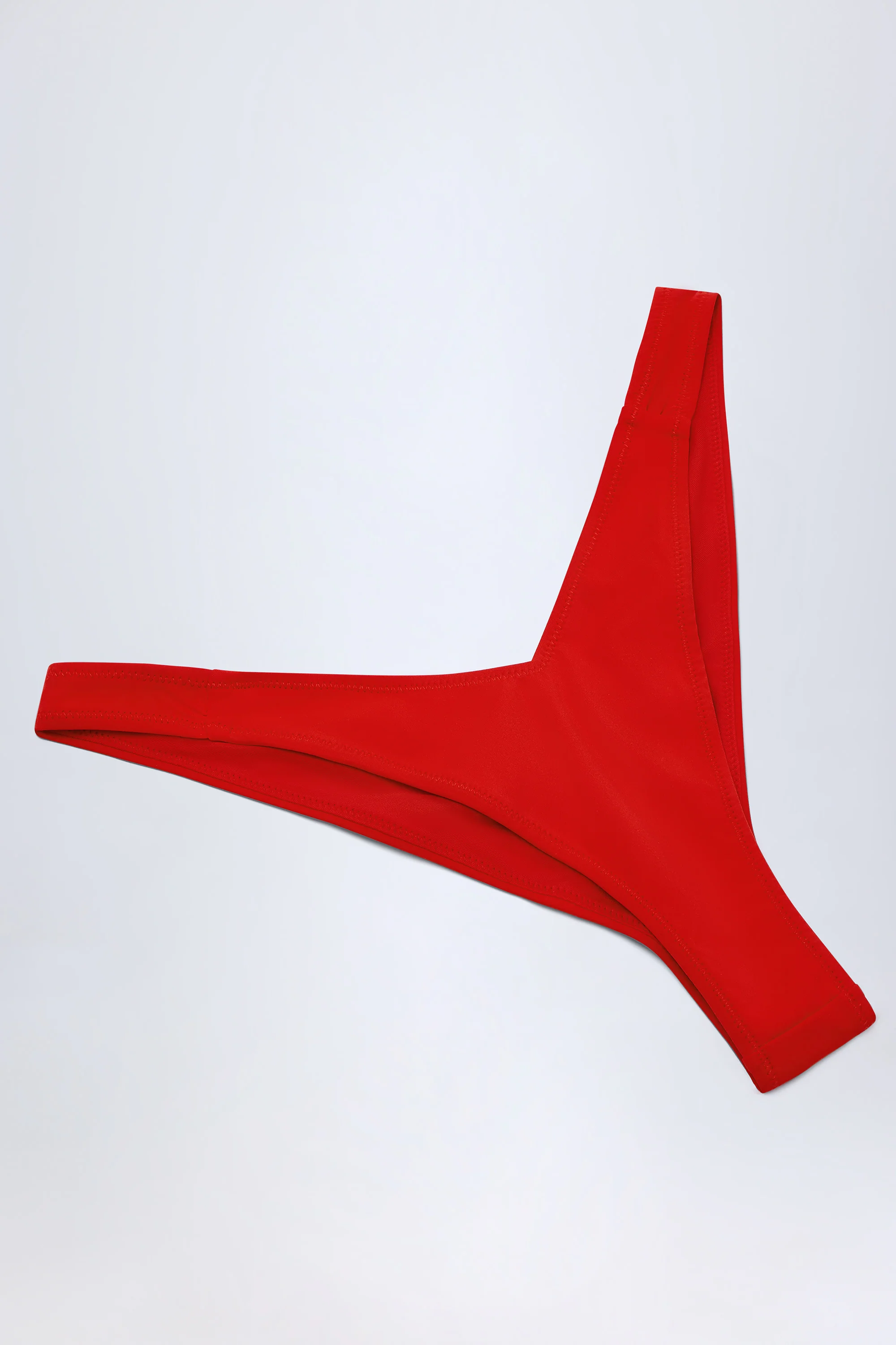 Ruched Cheeky Bikini Bottoms in Fiery Red - Image 7