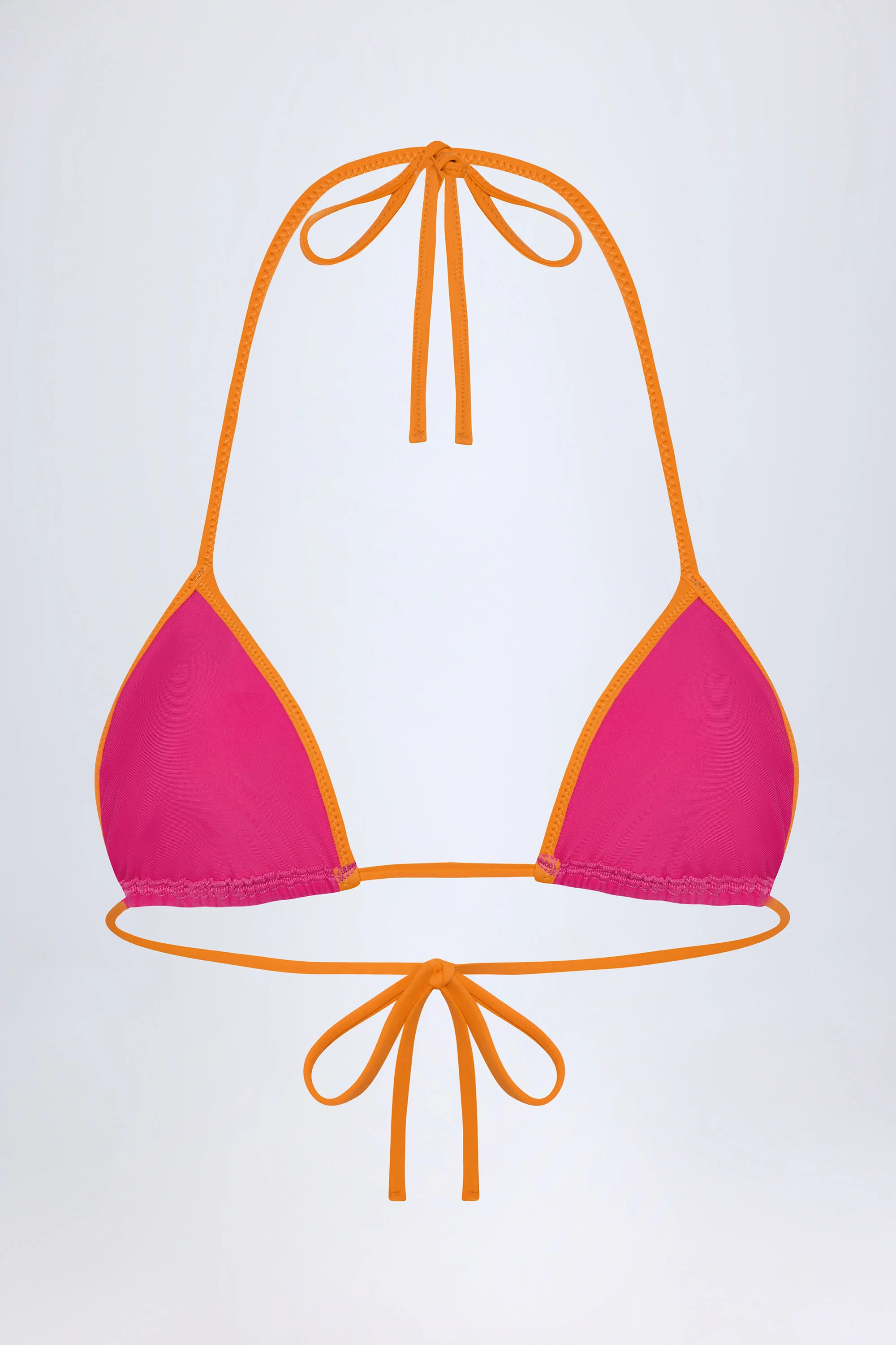 Triangle Bikini Top in Fuchsia Pink - Image 4