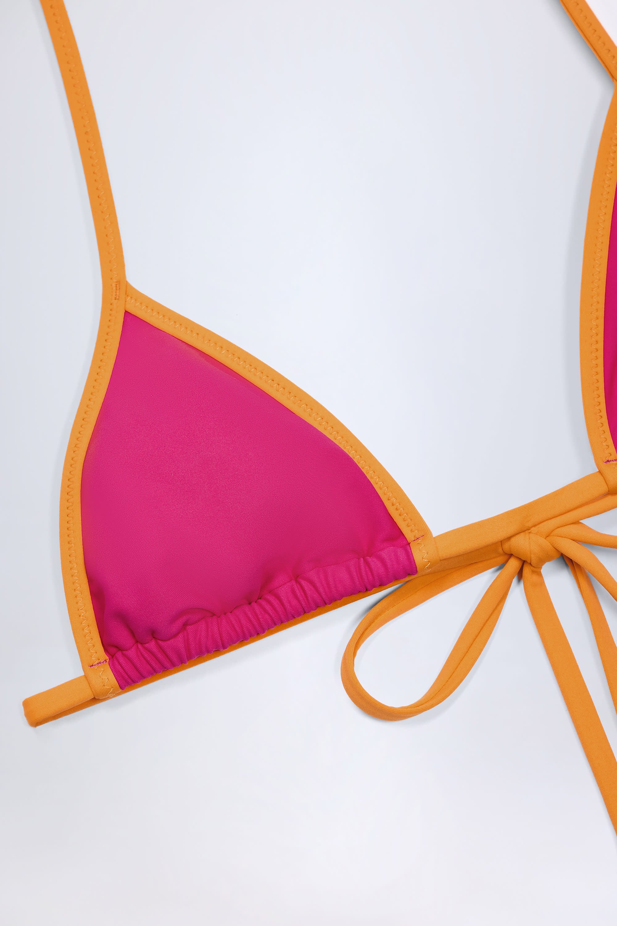 Triangle Bikini Top in Fuchsia Pink - Image 5