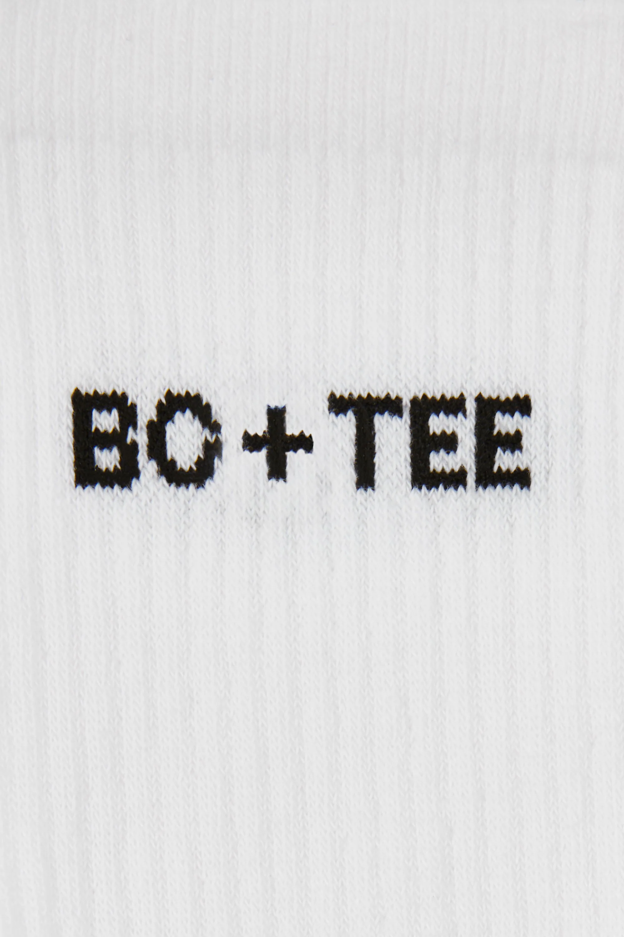 Ribbed Half-Crew Socks in White - Image 3