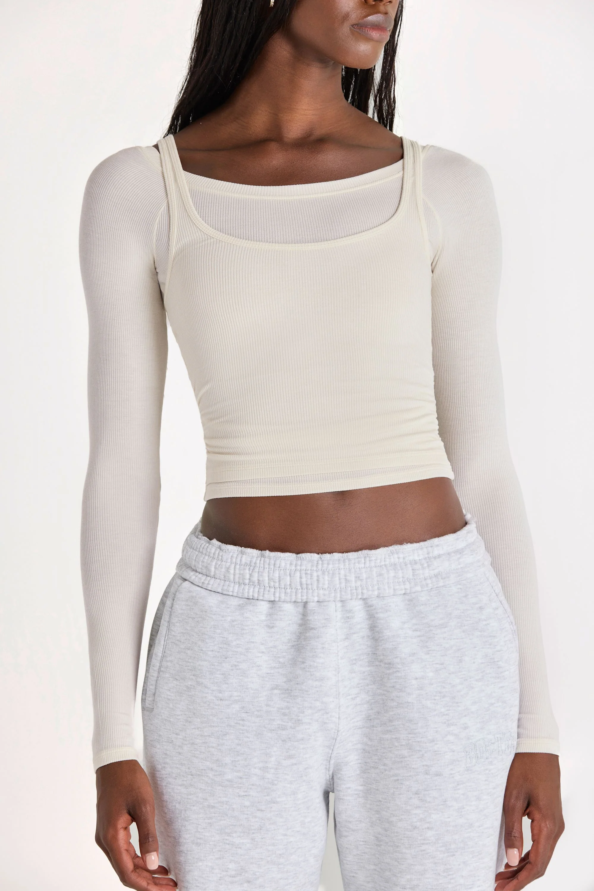 Modal Layered Top in Ivory - Image 5