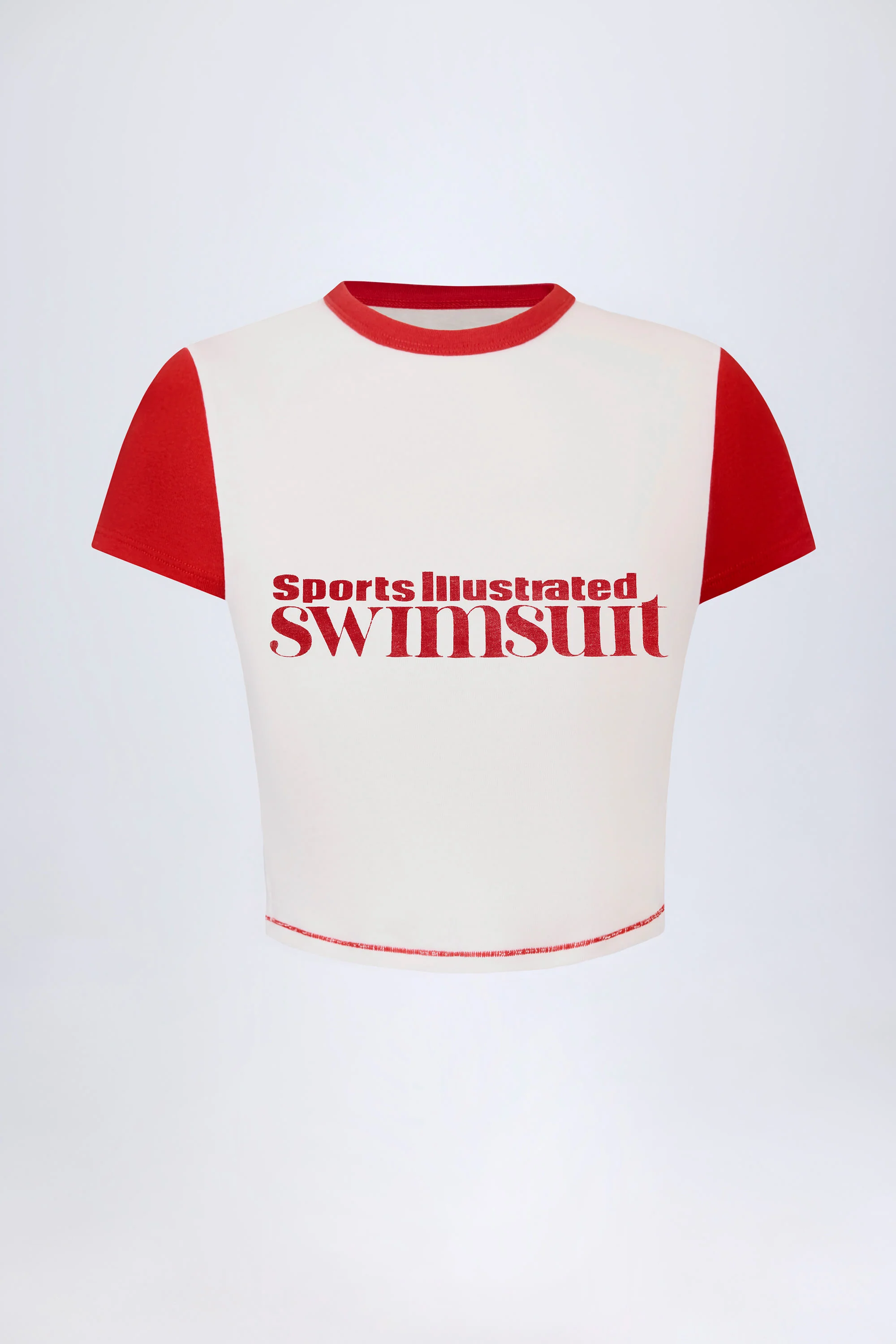 Logo Cropped T-Shirt in White - Image 3