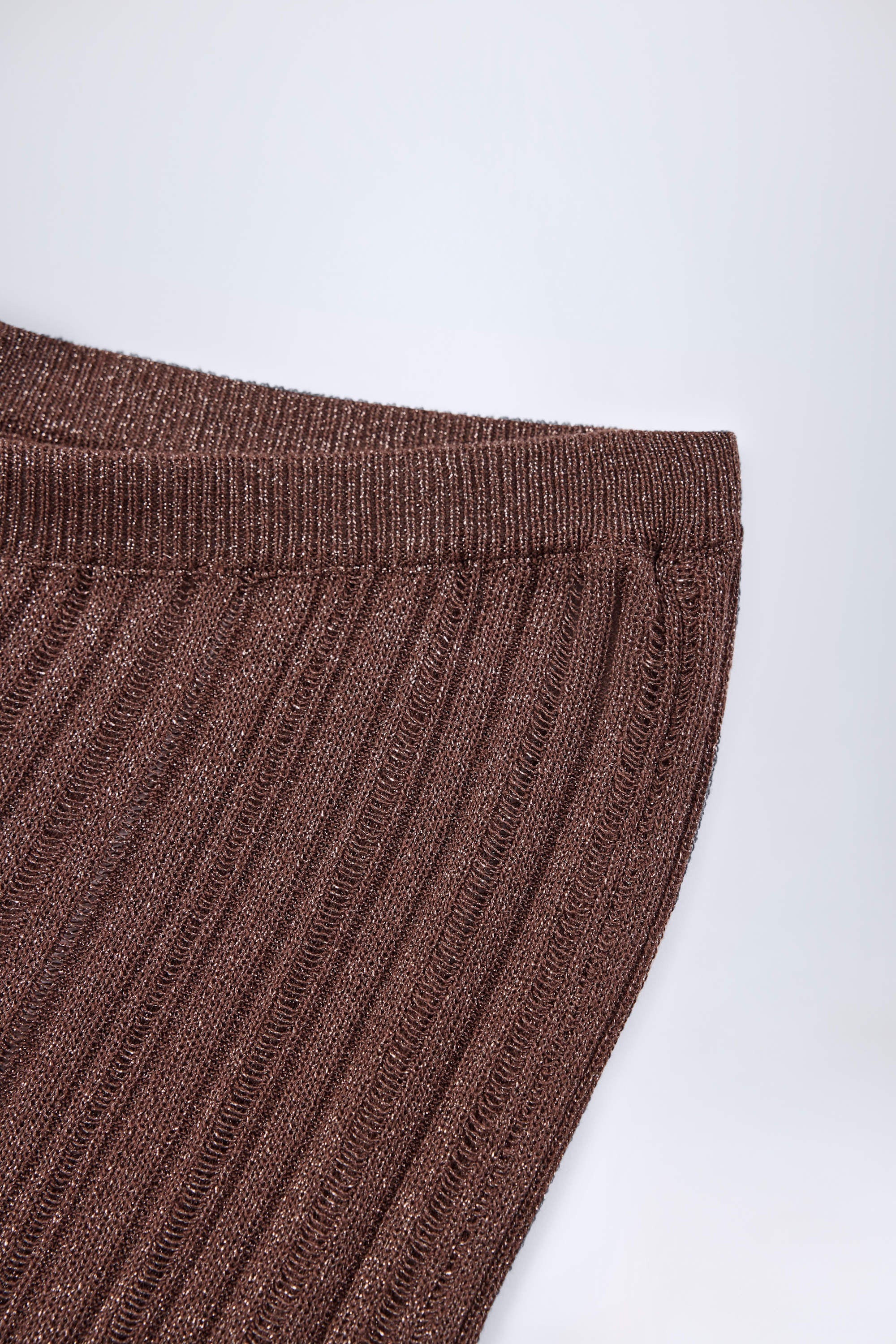 Mid-Rise Flared Trousers in Bronze - Image 5