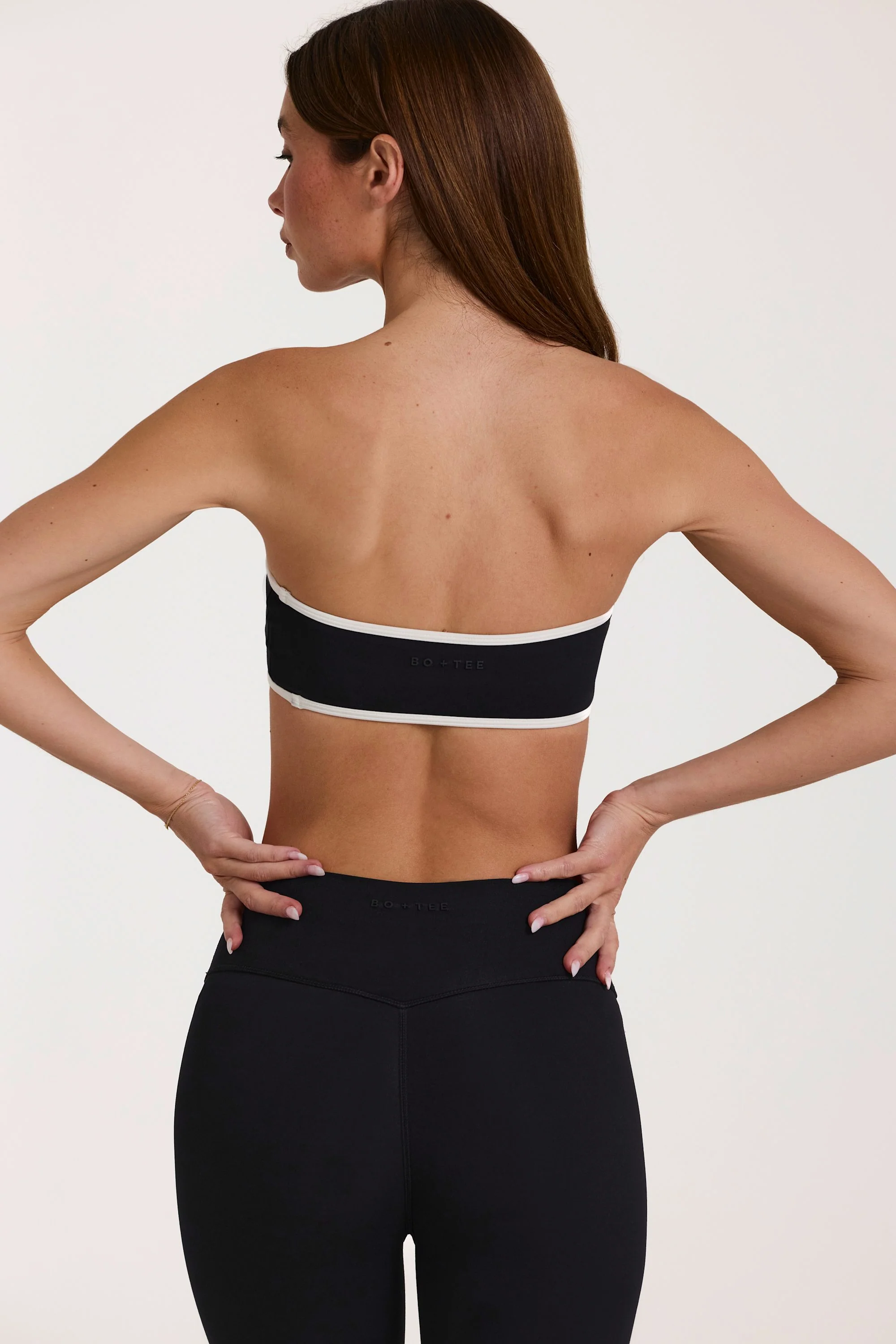 Soft Active Bandeau Sports Bra in Black - Image 4