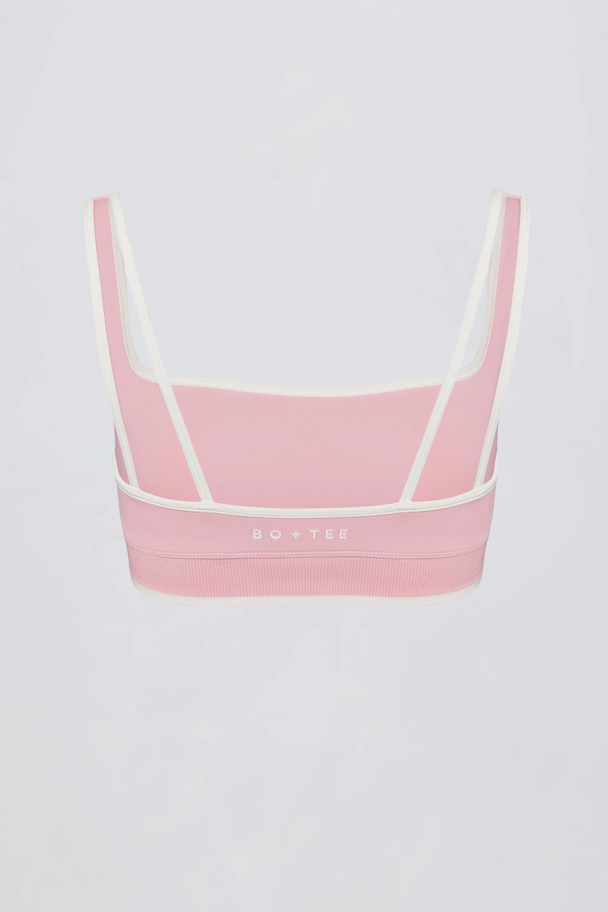Soft Active Contrast Sports Bra in Powder Pink - Image 5
