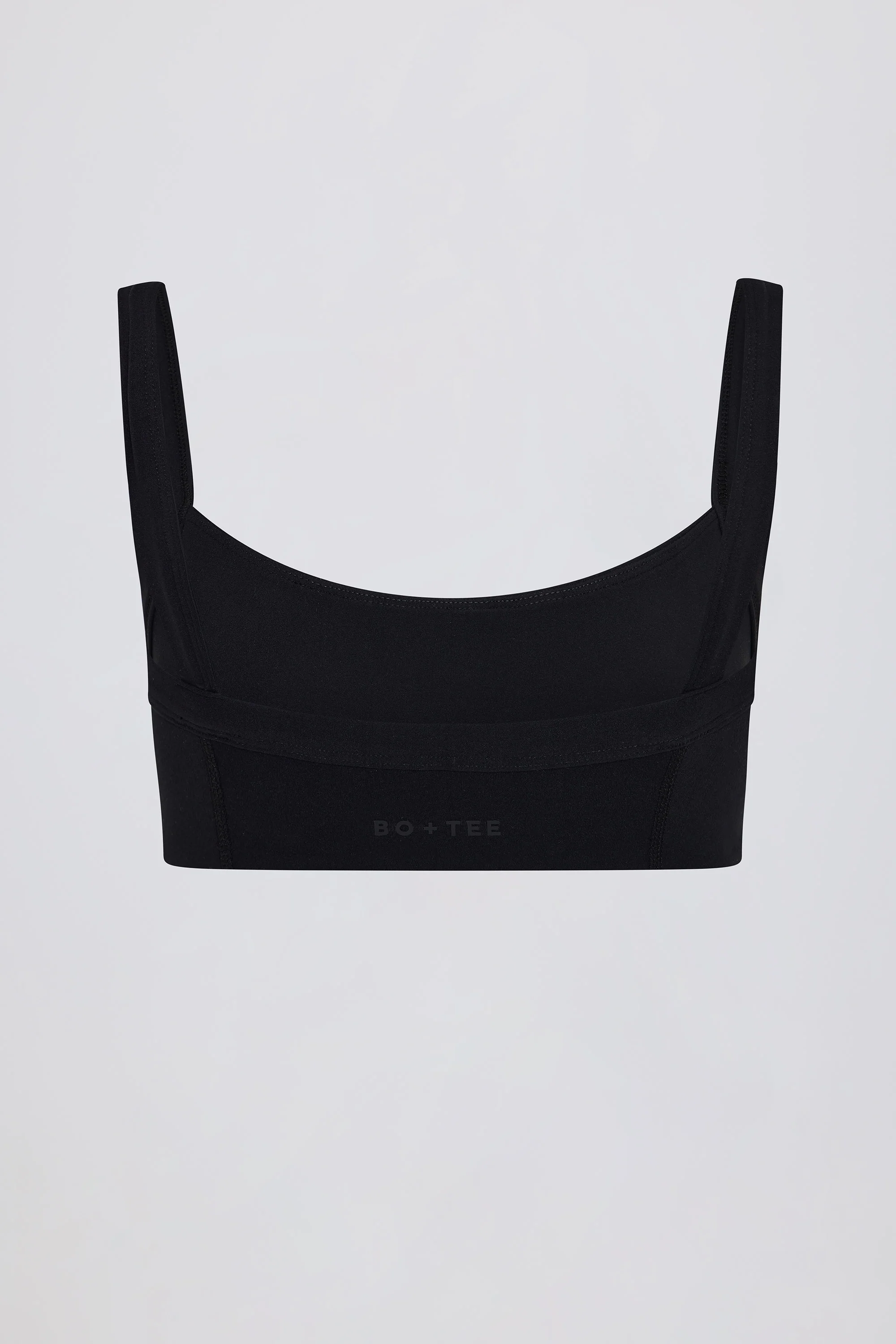 Soft Active Seam-Detail Sports Bra in Black - Image 5