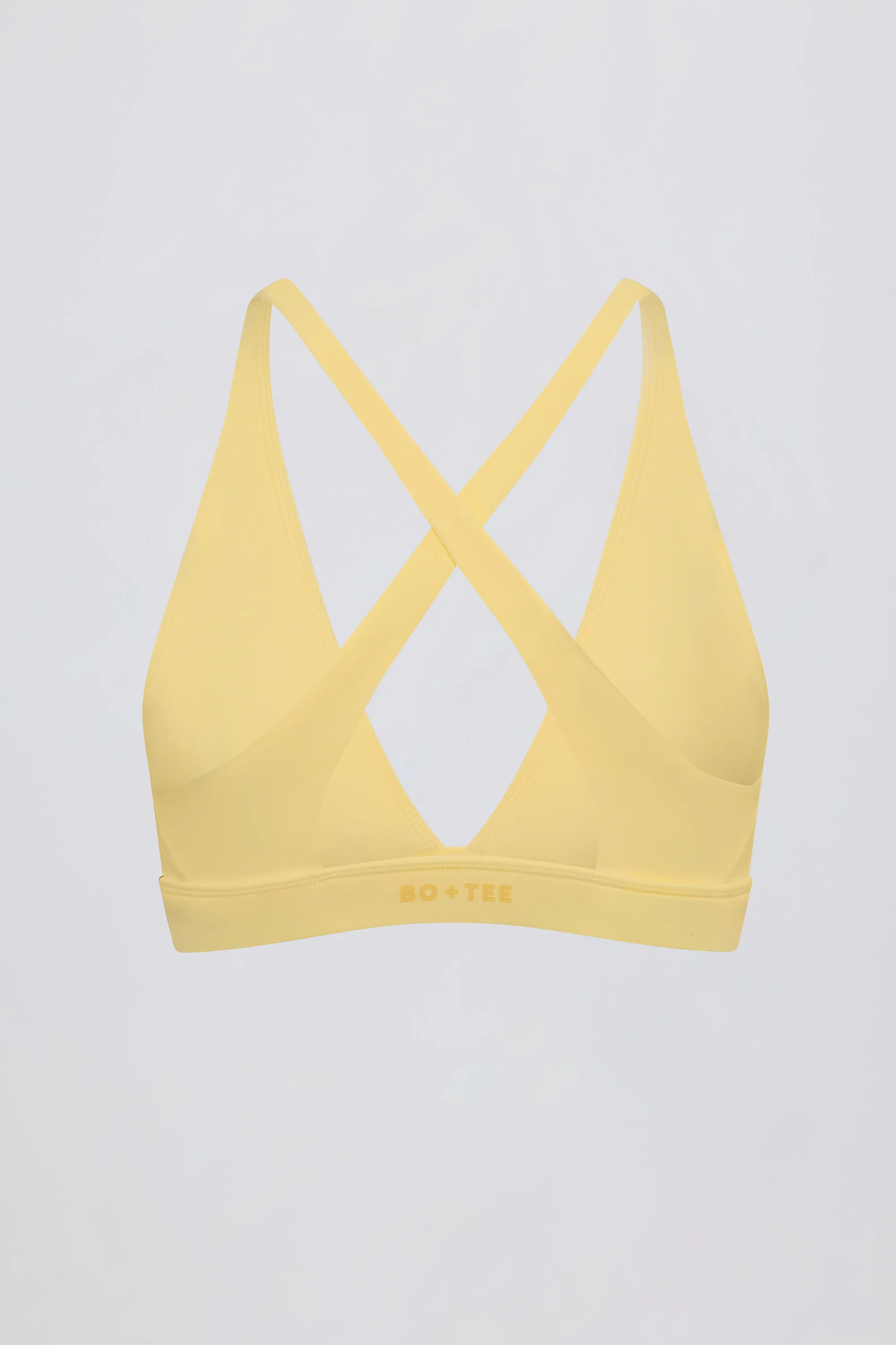Soft Active Cross-Back Sports Bra in Lemon - Image 5