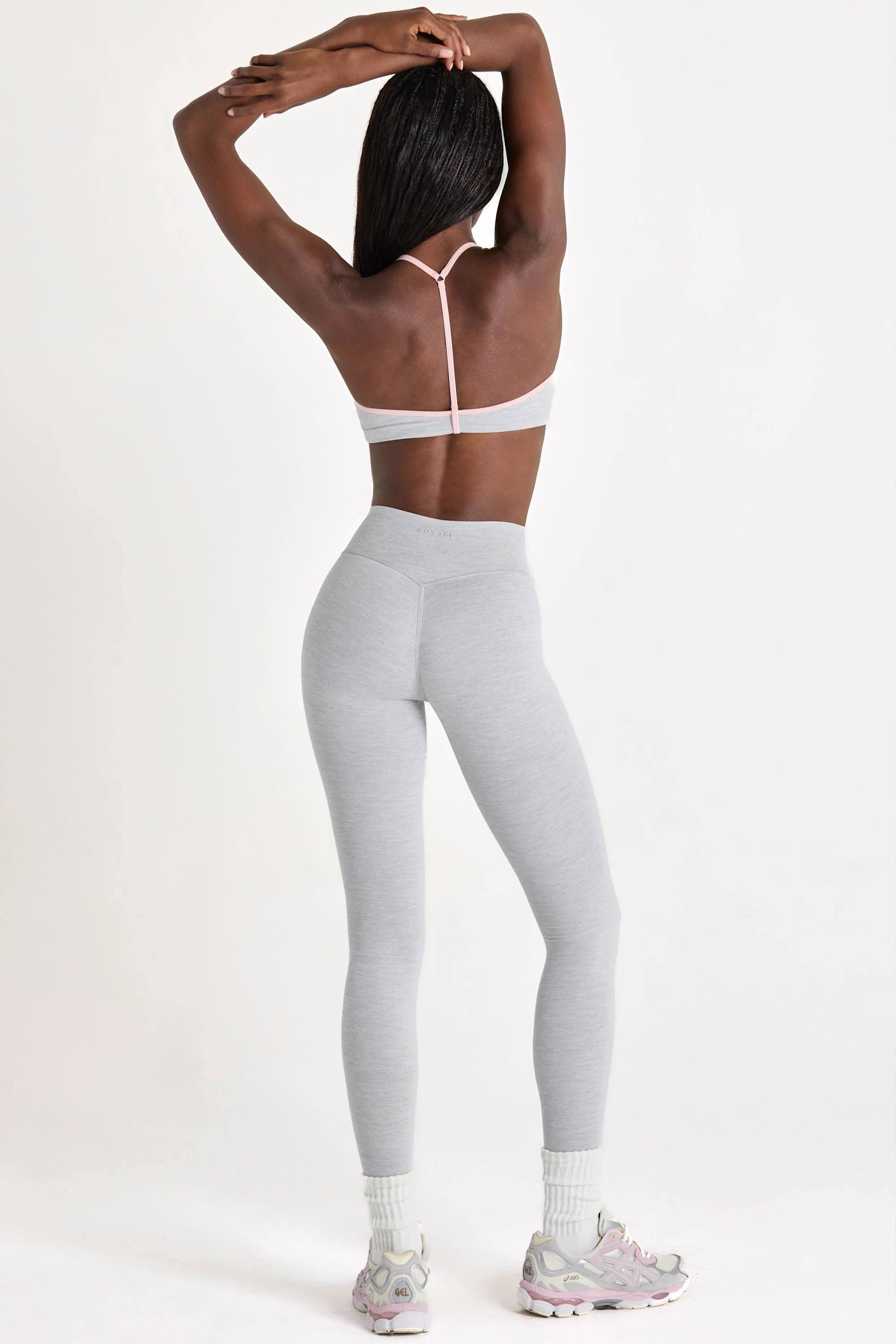 Soft Active Leggings in Grey Marl - Image 2