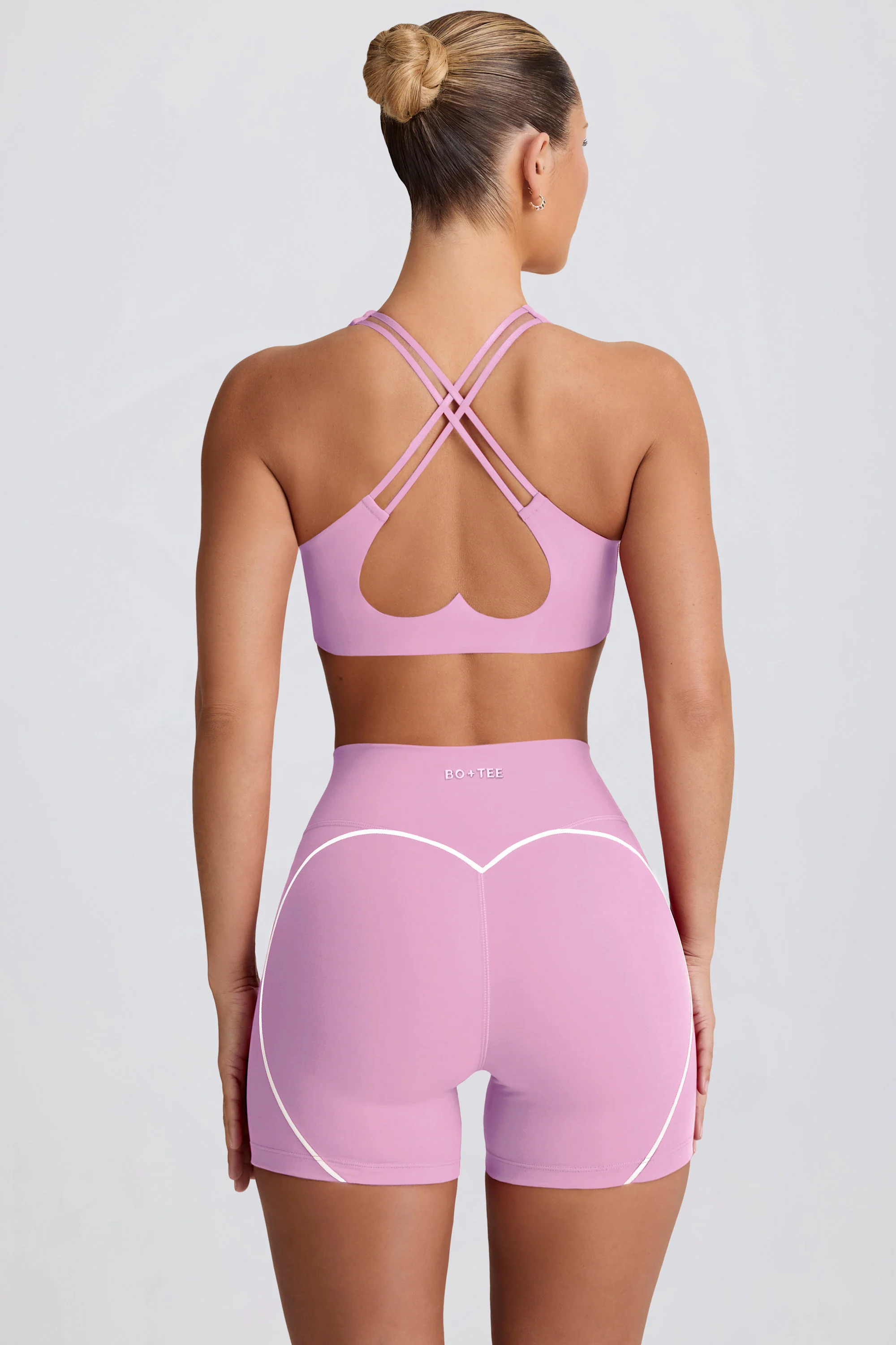 Soft Active Mini Shorts in Dusty Pink - Image 2