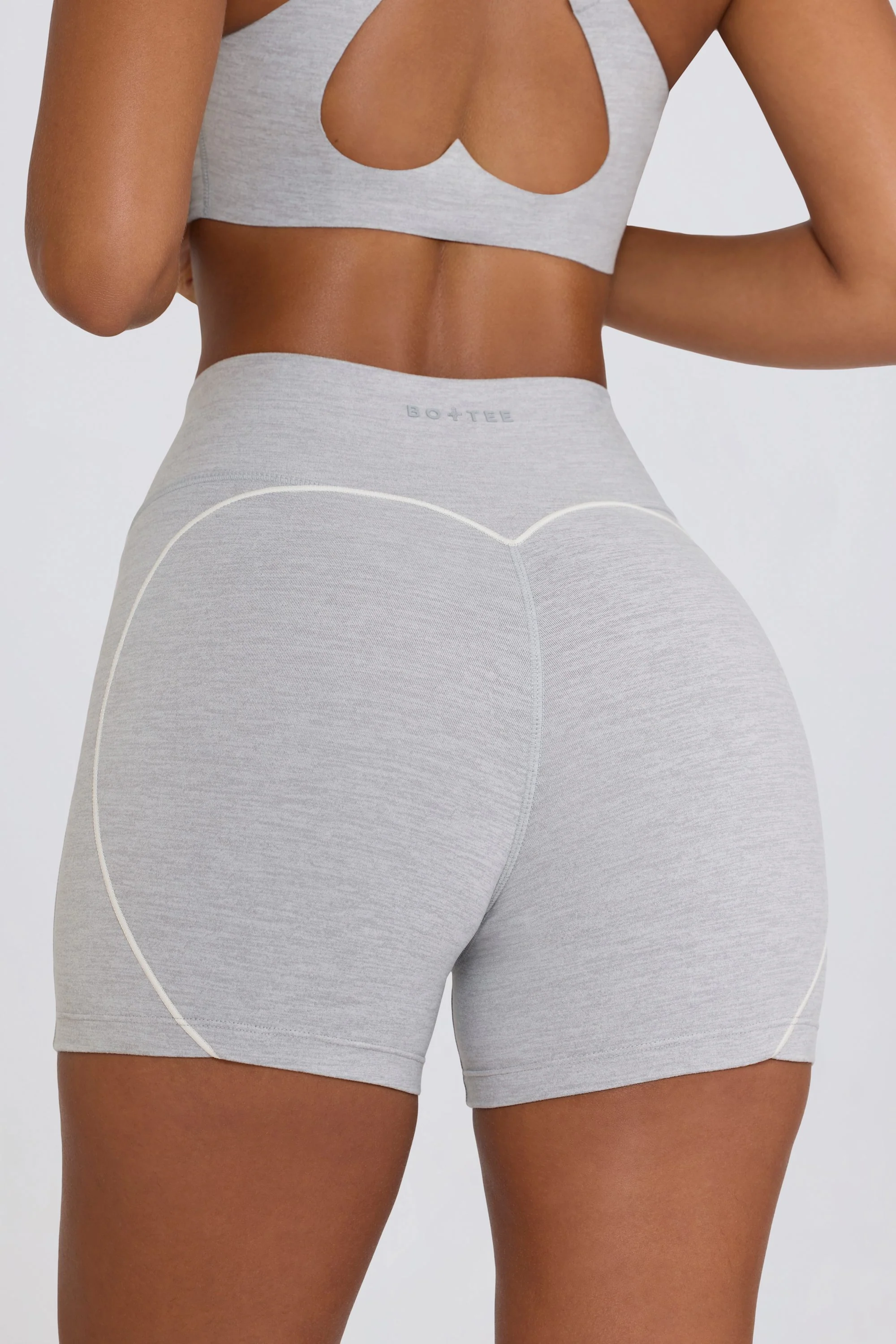 Soft Active Mini Shorts in Grey - Image 5