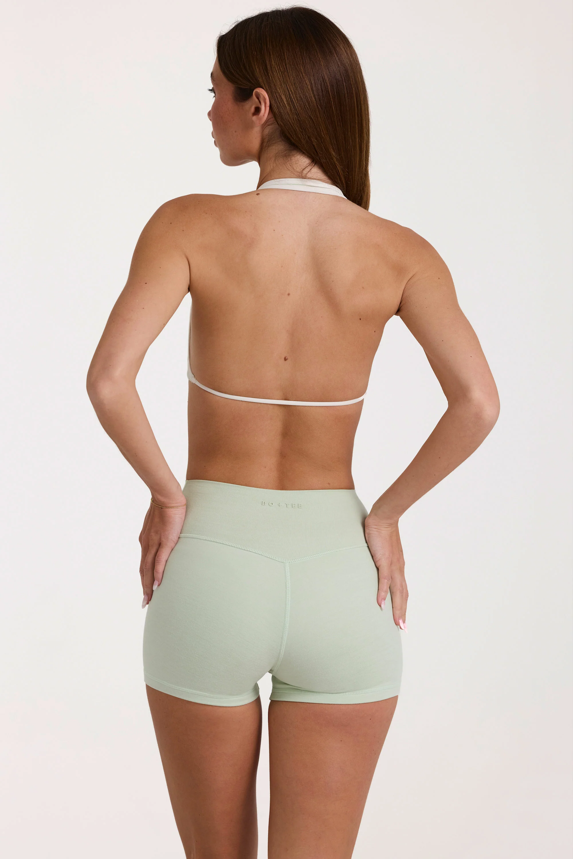 Soft Active Mini Shorts in Pistachio - Image 2