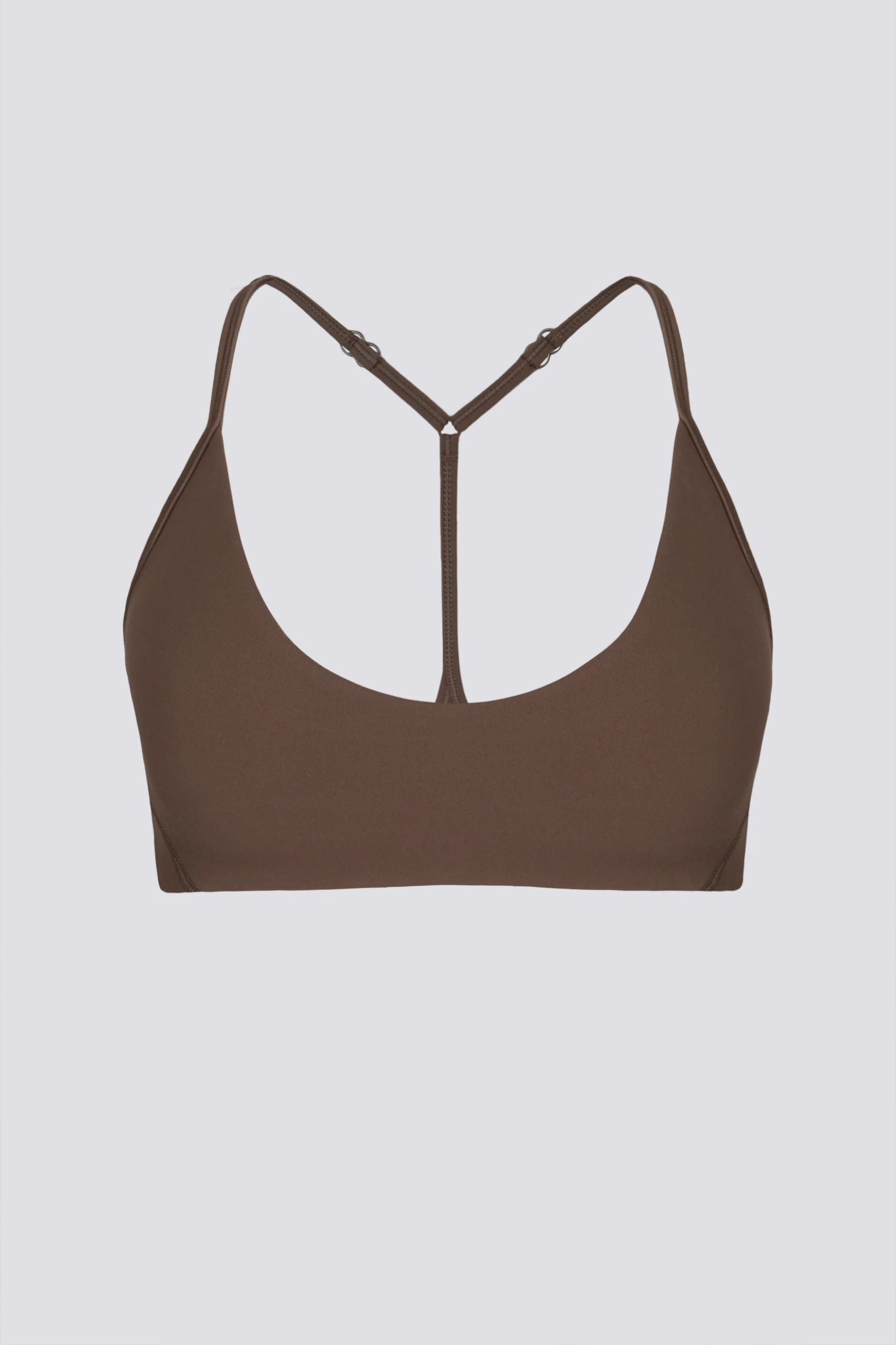 Soft Active Racerback Sports Bra in Cocoa - Image 2