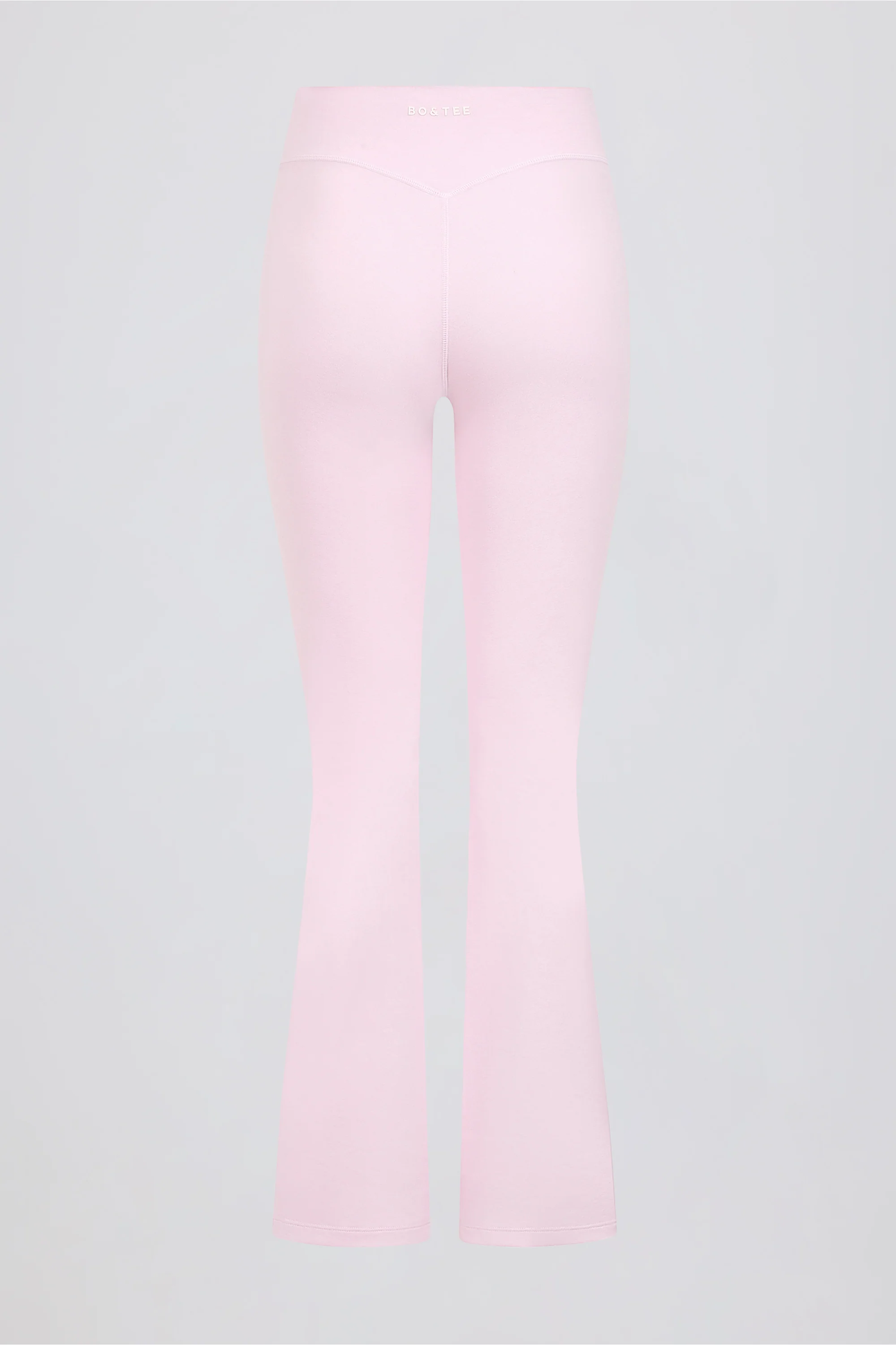 Brushed Jersey Ruched Flared Trousers in Bloom - Image 6