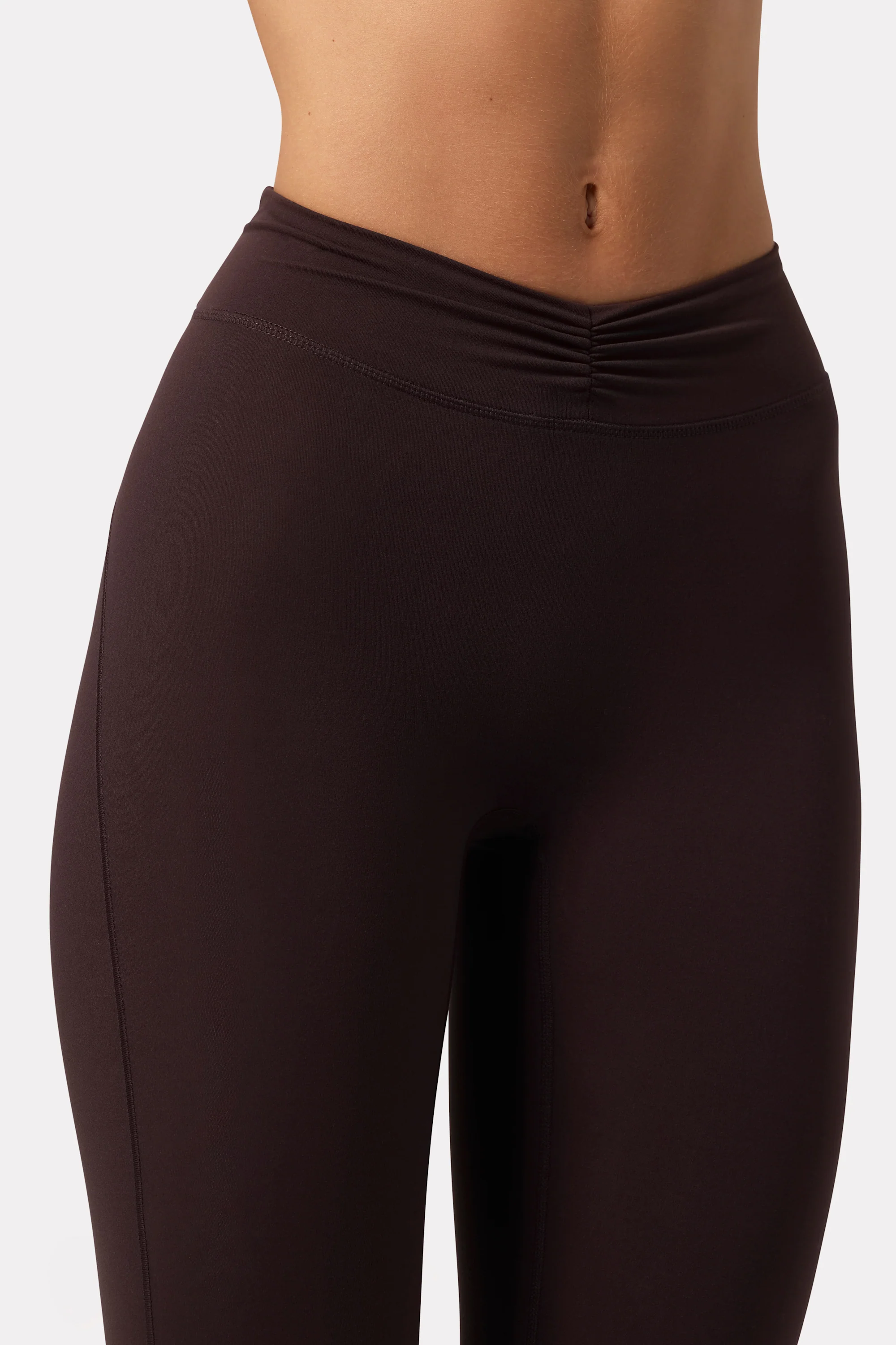 Soft Active Ruched Leggings in Espresso - Image 4