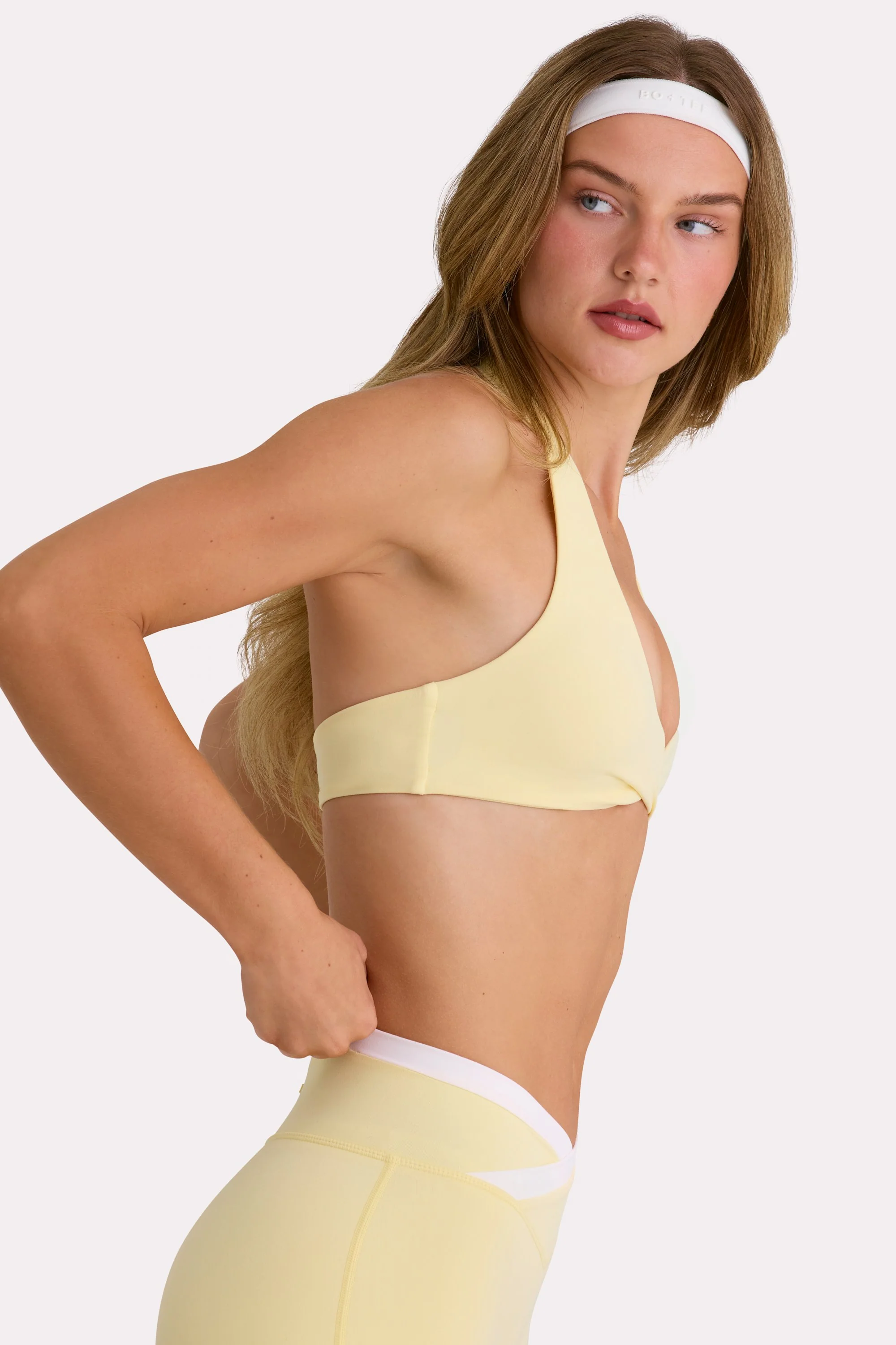 Soft Active Sports Bra in Lemon - Image 3