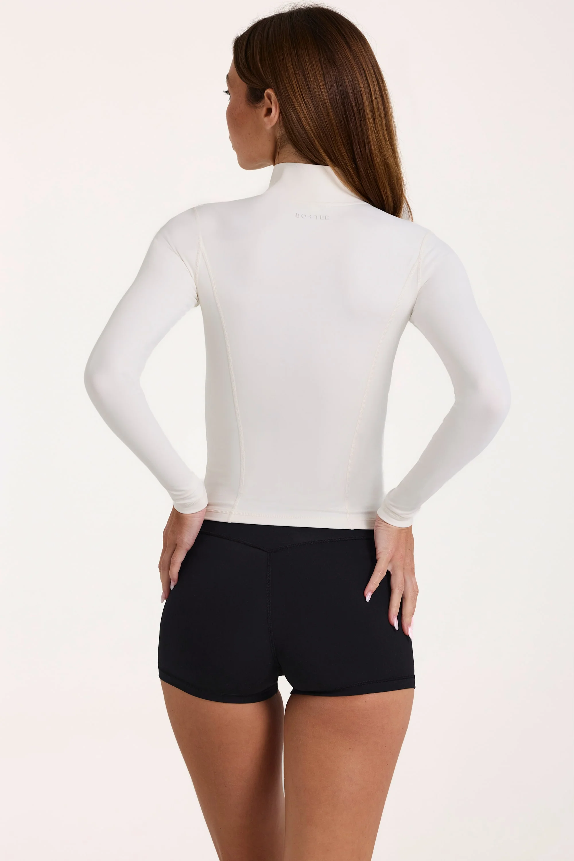 Soft Active Zip-Up Jacket in Ivory - Image 2